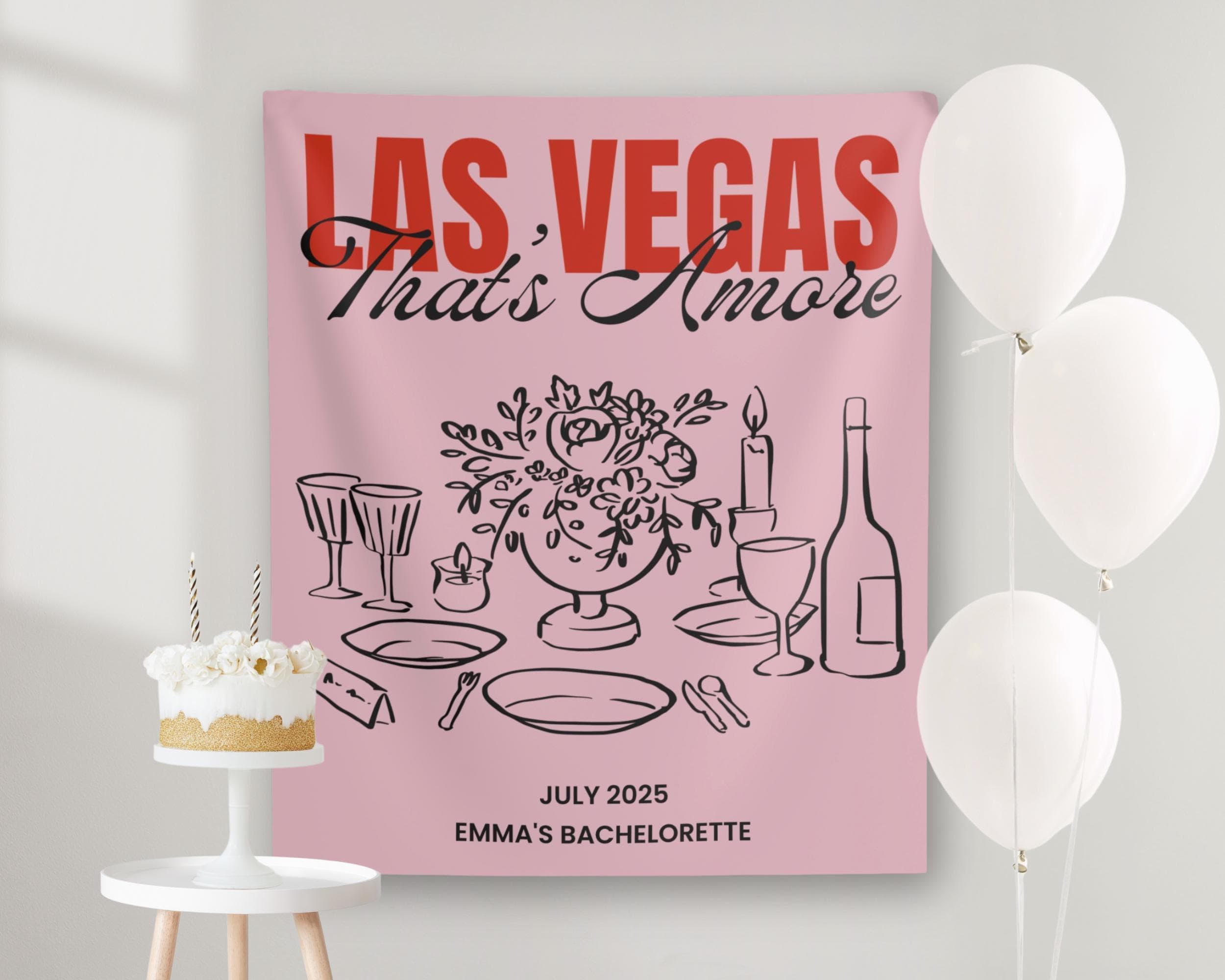 Personalized Thats Amore Banner: Italian Bridal Shower Decor