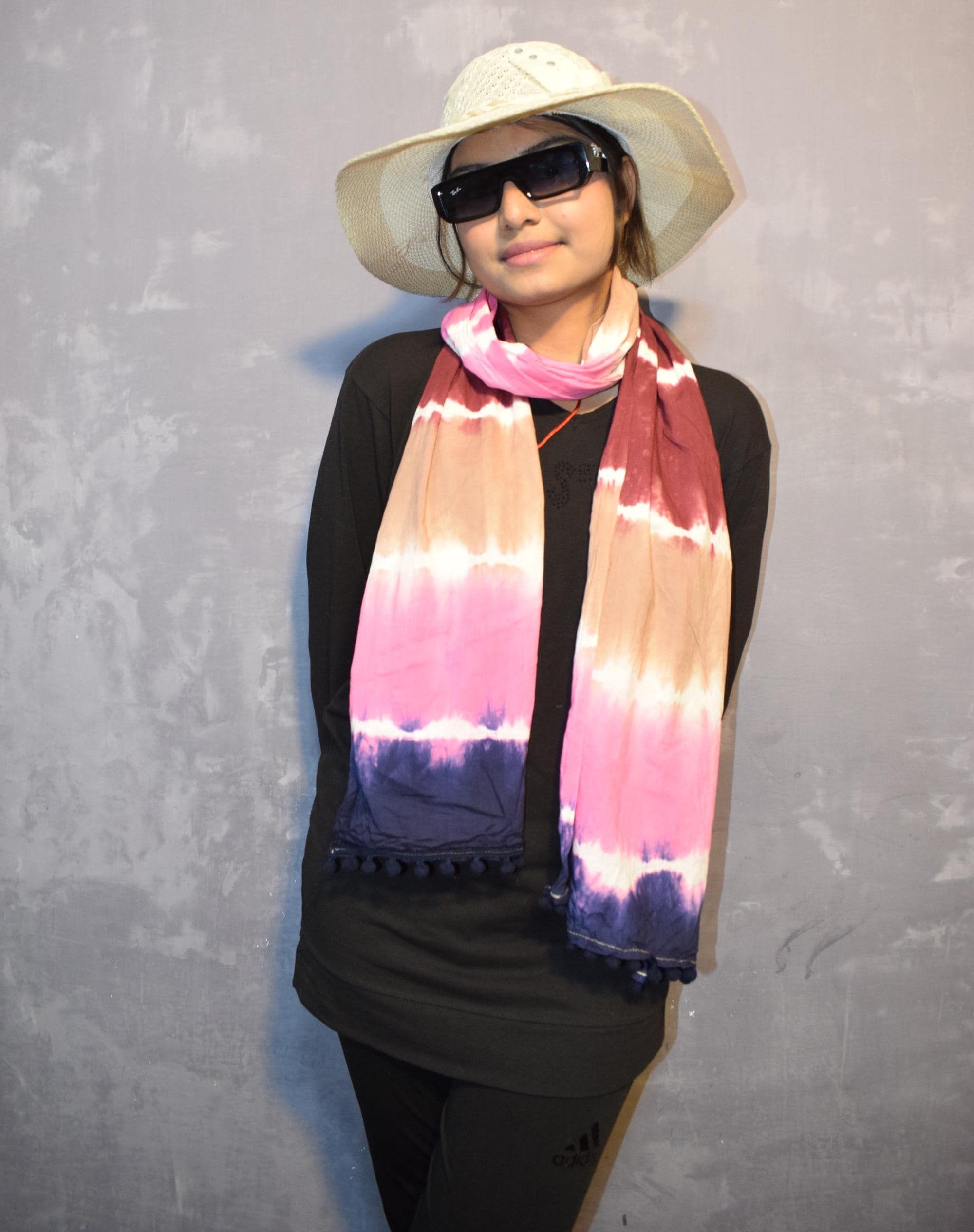 Lightweight Cotton Scarf: Soft Hijab Head Wrap, Beach Wear