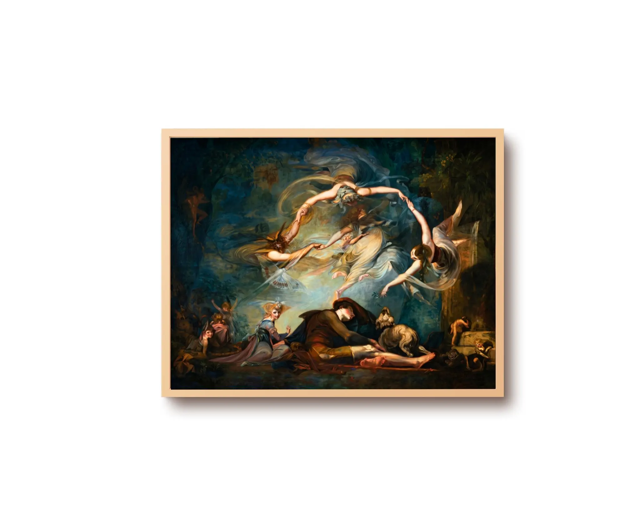 Tanzende Hexen Fine Art Druck! Tanz der Hexen, Henry Fuseli. Vintage Kunst, Teufel, Hexe, Okkult, Gothic, Gemälde, Dark  -0206266 - image 4