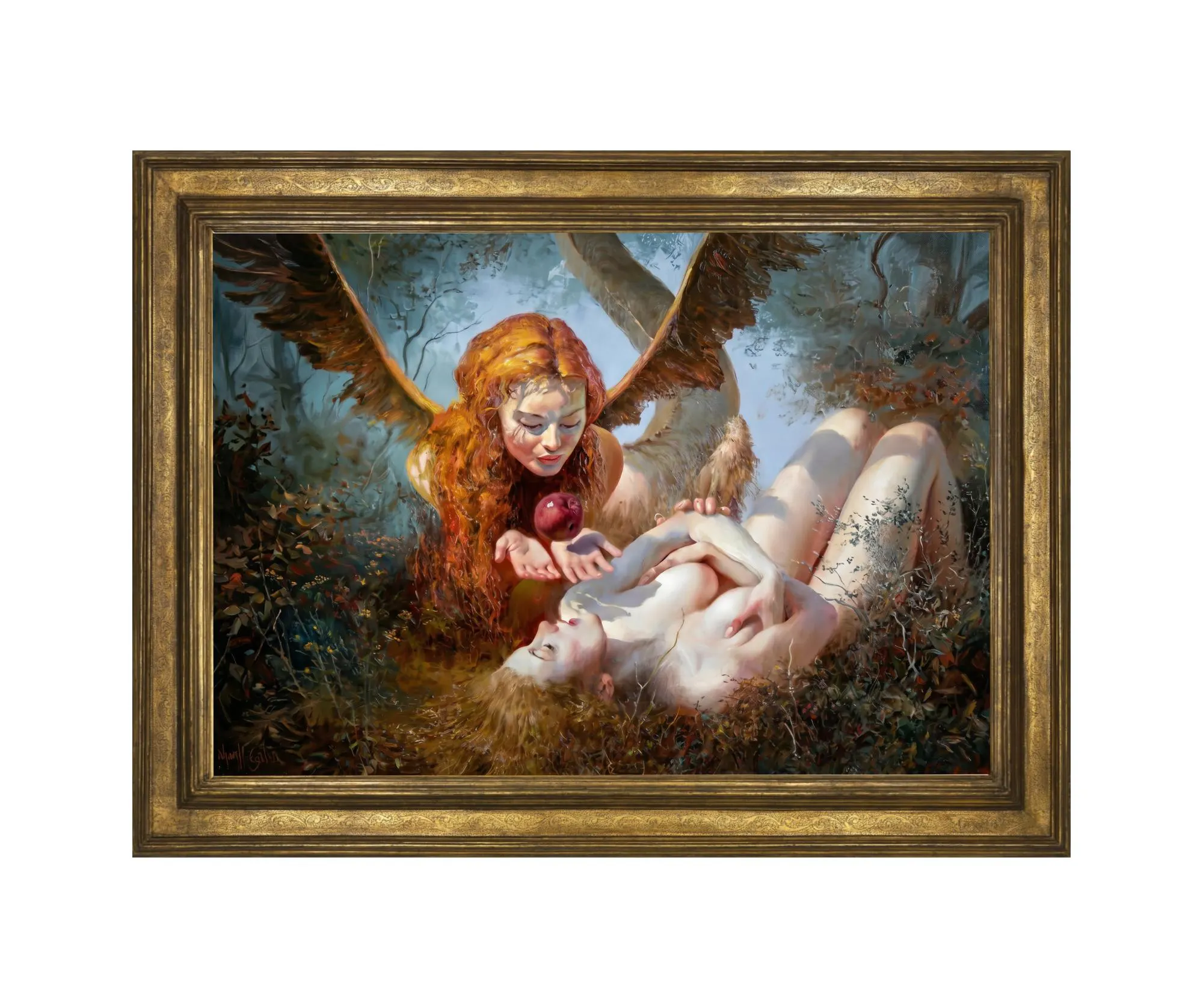 Lilith & Eva Druck- Fine Art Druck! Vintage Kunst, Lilith, Adam, Bibel, Schöpfung, Moses, Teufel, Hexe, Okkult, Gothic, Dark, Hexen  |BS1 - image 3