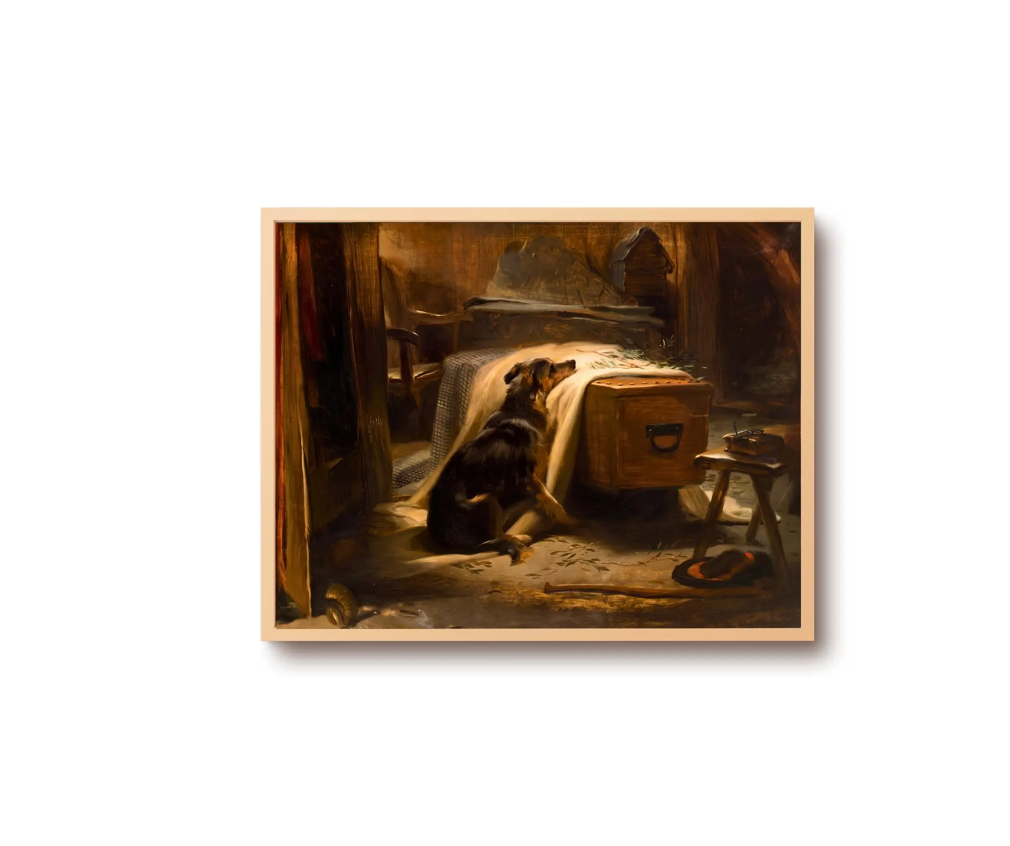 Schäferhund des alten Hirten Kunstdruck |1837 by Edwin Landseer,  Schäferhund, Sarg, Abschied, Tod, Trauer |0810202660 - image 5