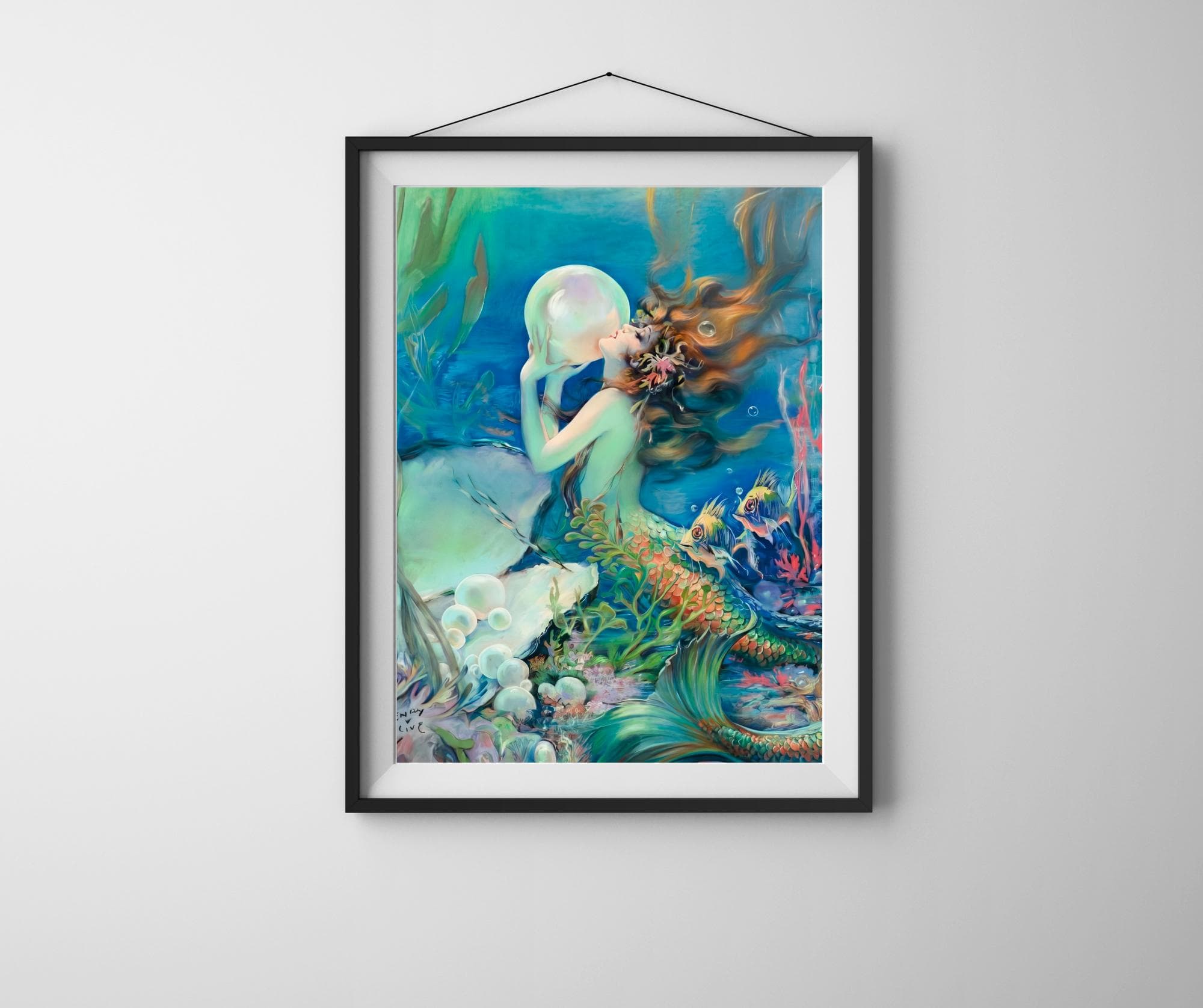 Meerjungfrau Art Druck! Henry Clive, Nixe, Nymphe, Art Deco, Vintage, Retro, Jugendstil  -90087 - image 4
