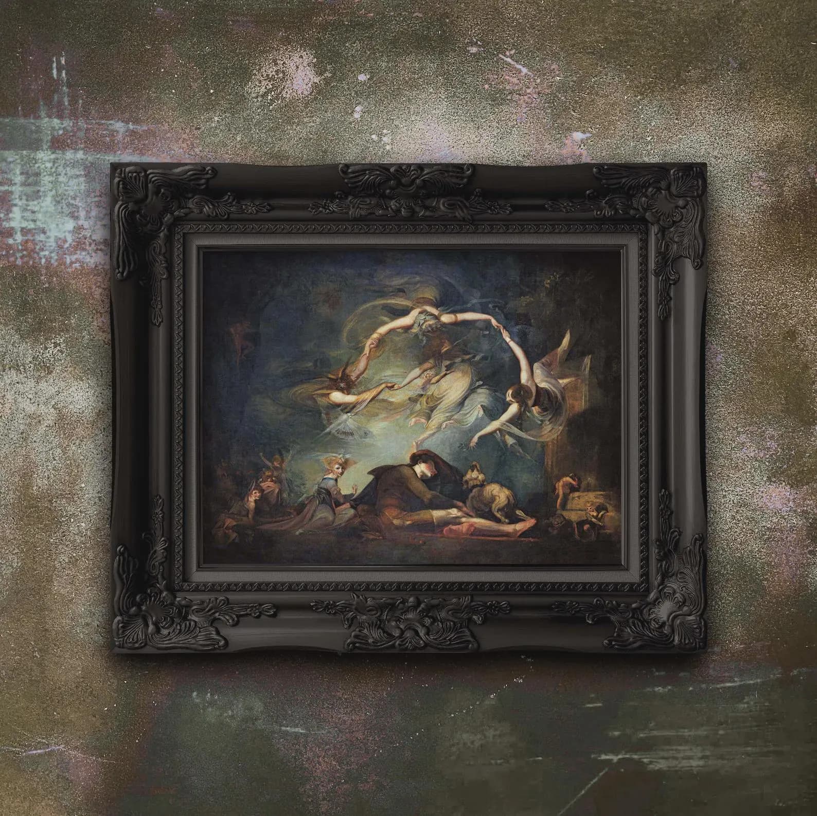 Tanzende Hexen Fine Art Druck! Tanz der Hexen, Henry Fuseli. Vintage Kunst, Teufel, Hexe, Okkult, Gothic, Gemälde, Dark  -0206266 - image 3