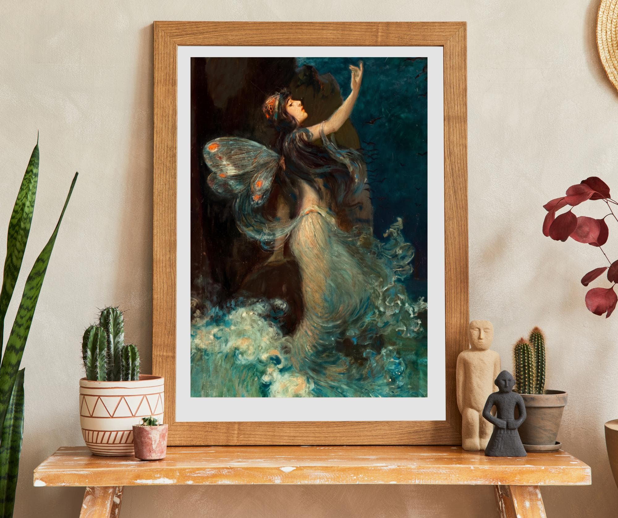 Wassernymphe Fine Art Druck - ca. 1907 Paul Swan, Kunstdruck - Griechische Mythologie, Nymphe, Elfe, Magie, Fee, Art Deco  Dark  0510202610 - image 3