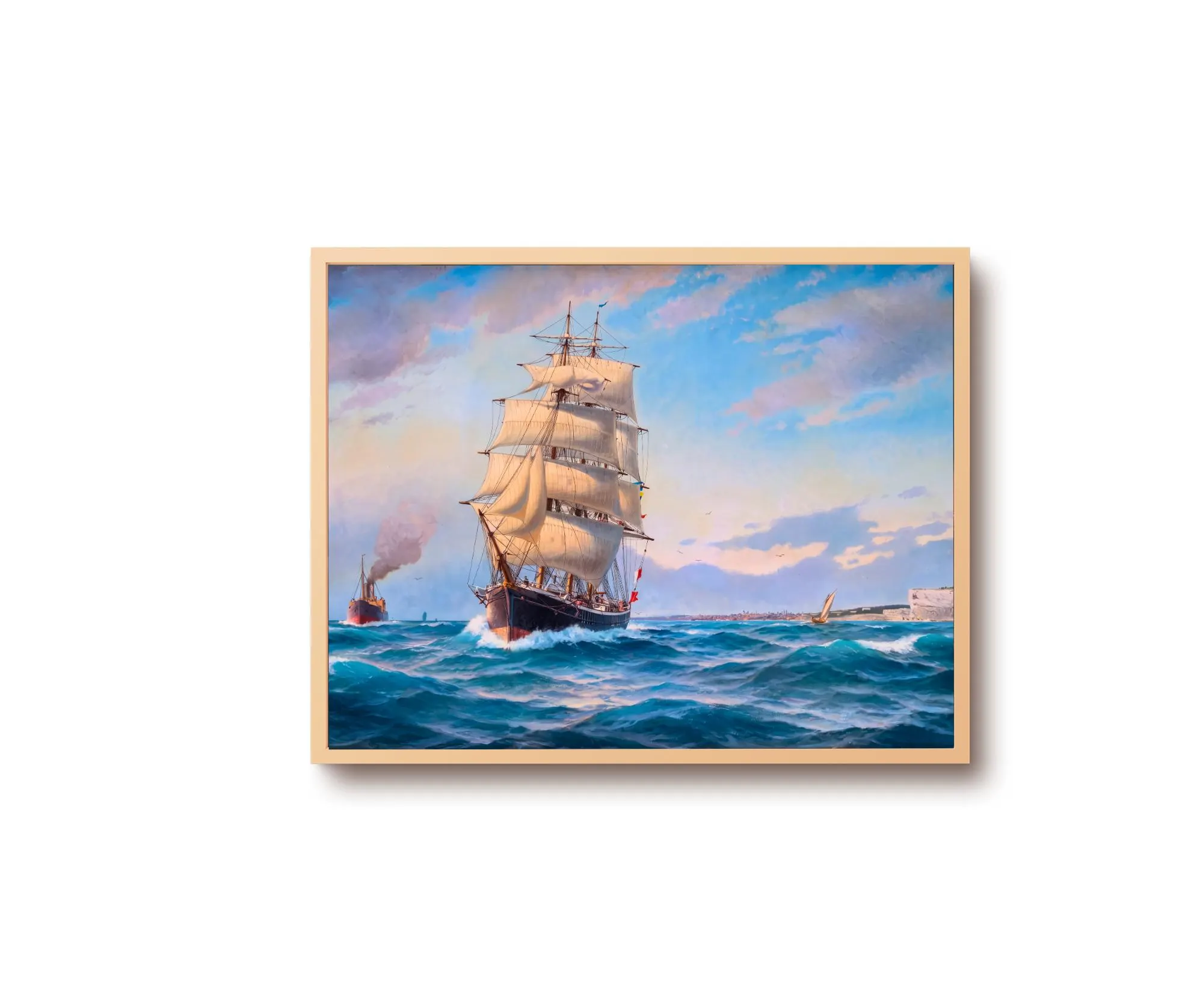 Schwedische Bark vor Visby Jacob Hägg ca.1916 Kunstdruck | Svenskt barkskepp utanför Visby | Segelschiff Gotland Maritim Wandbild 1310202620 - image 2