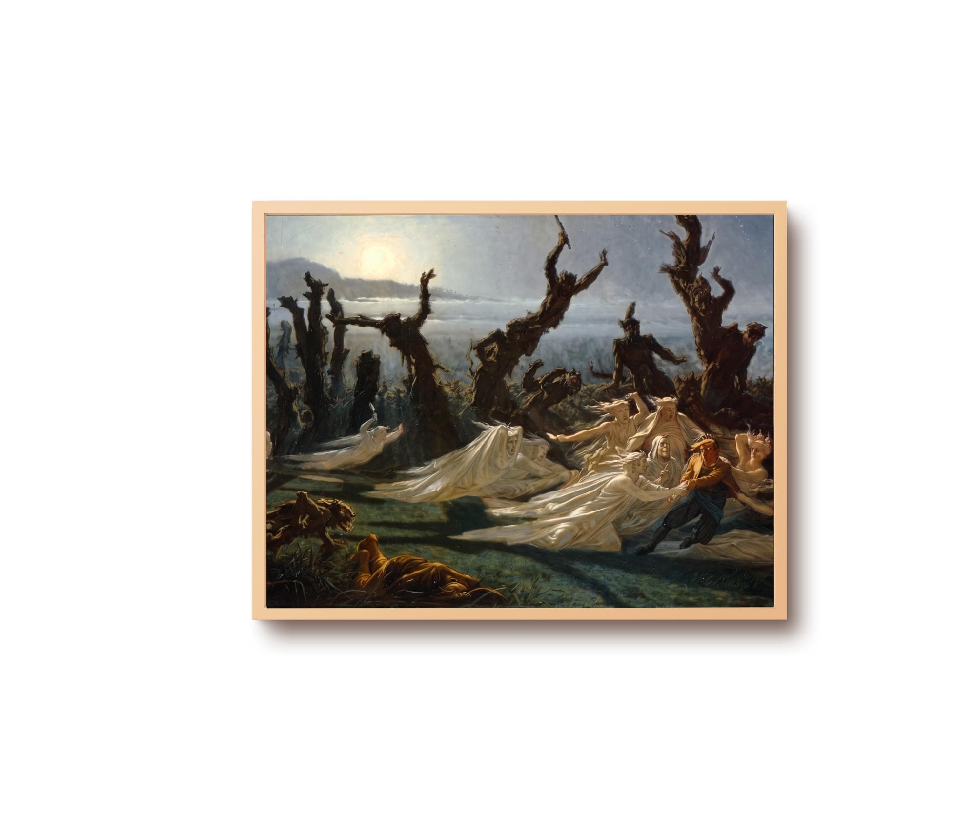 Geister in der Nacht - Kunstdruck.  1861 by Jean-Édouard Dargent. Hexen Mythologie, Teufel, Hexe, Okkult, Gothic, Keltisch, Dark |0810202620 - image 5