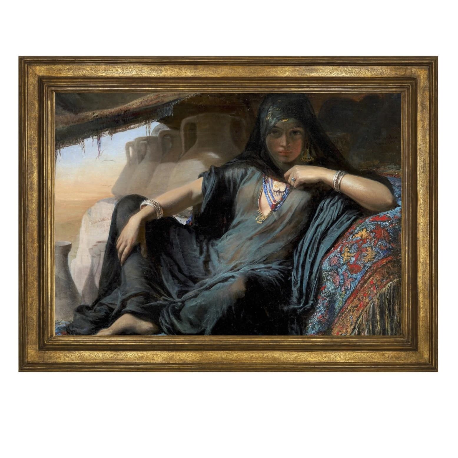 Orientalische Frau - Druck. Wunderschöner Nachdruck. Orient von ca. 1850   -19259