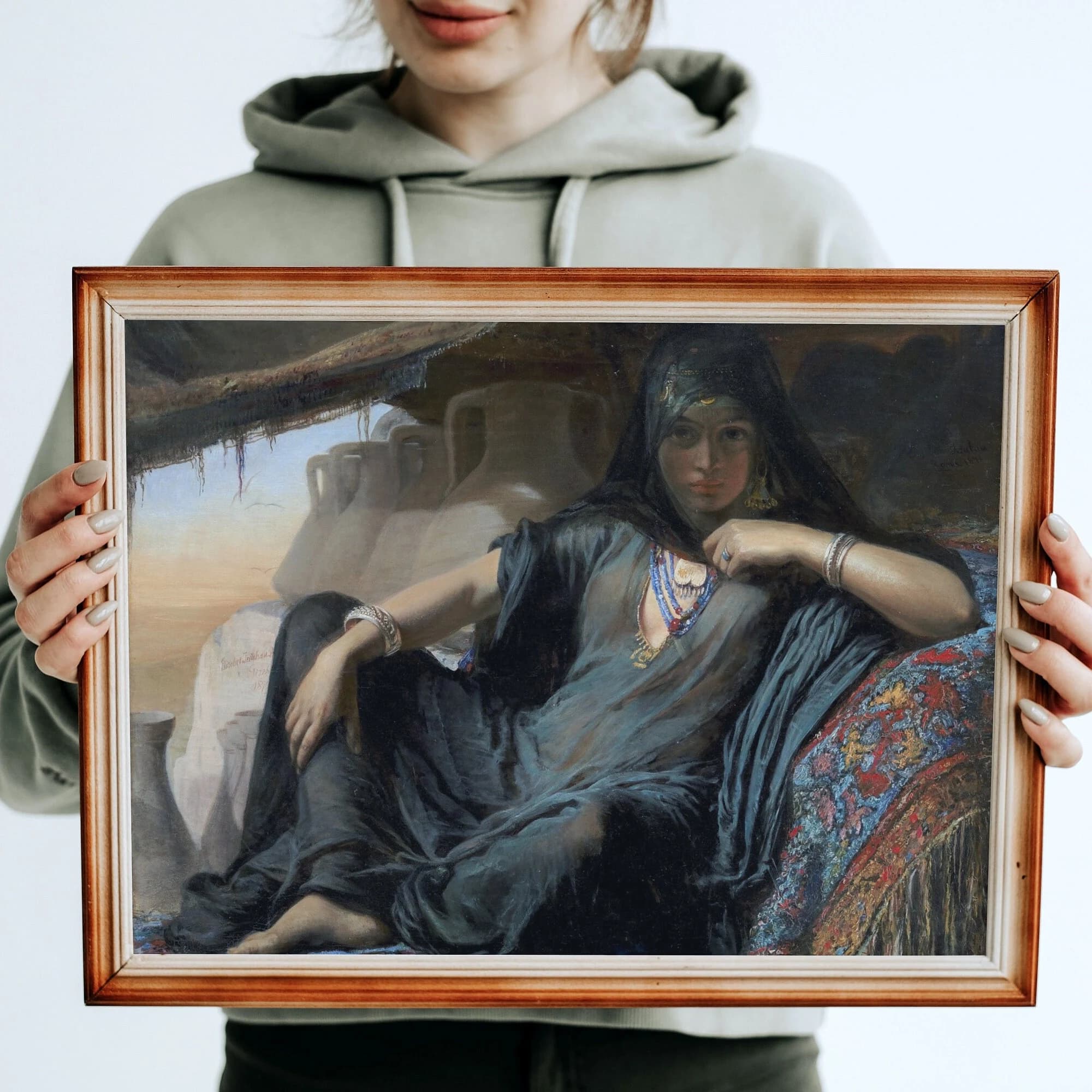 Orientalische Frau - Druck. Wunderschöner Nachdruck. Orient von ca. 1850   -19259 - image 2