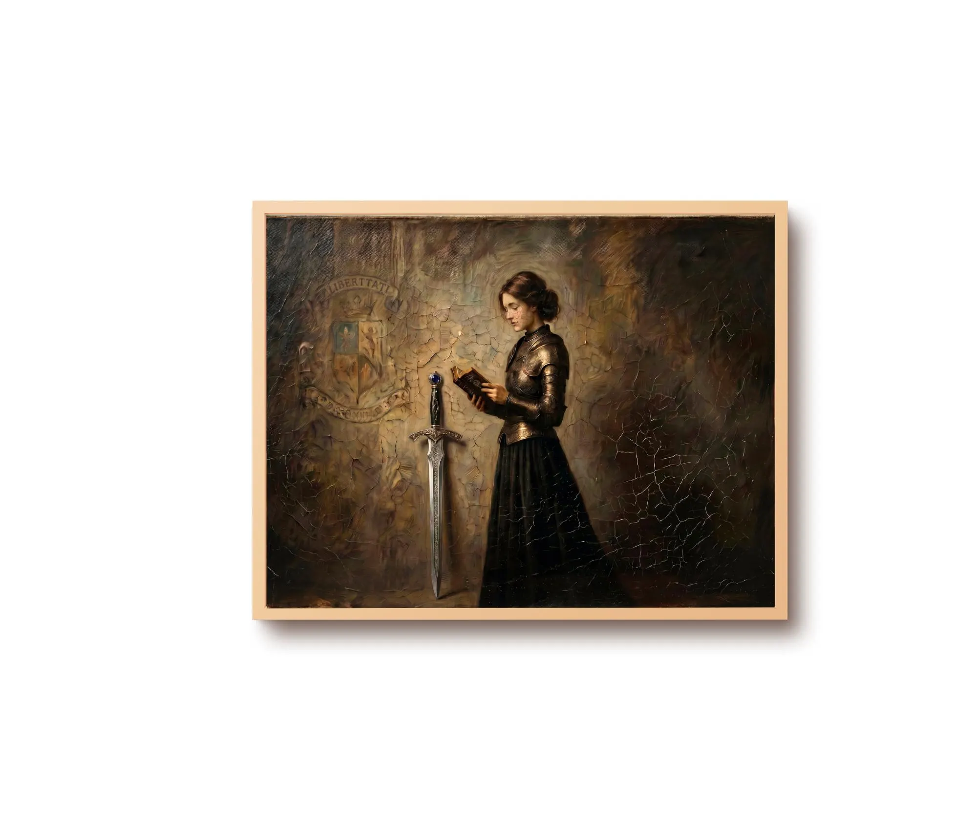 Mittelalter Szene als Fine Art Druck. Ritterin, Ritter, Viktorianisch, Dark Academia, Dark, Burgdame, Burgfräulein, Burg  | 6001514 - image 5