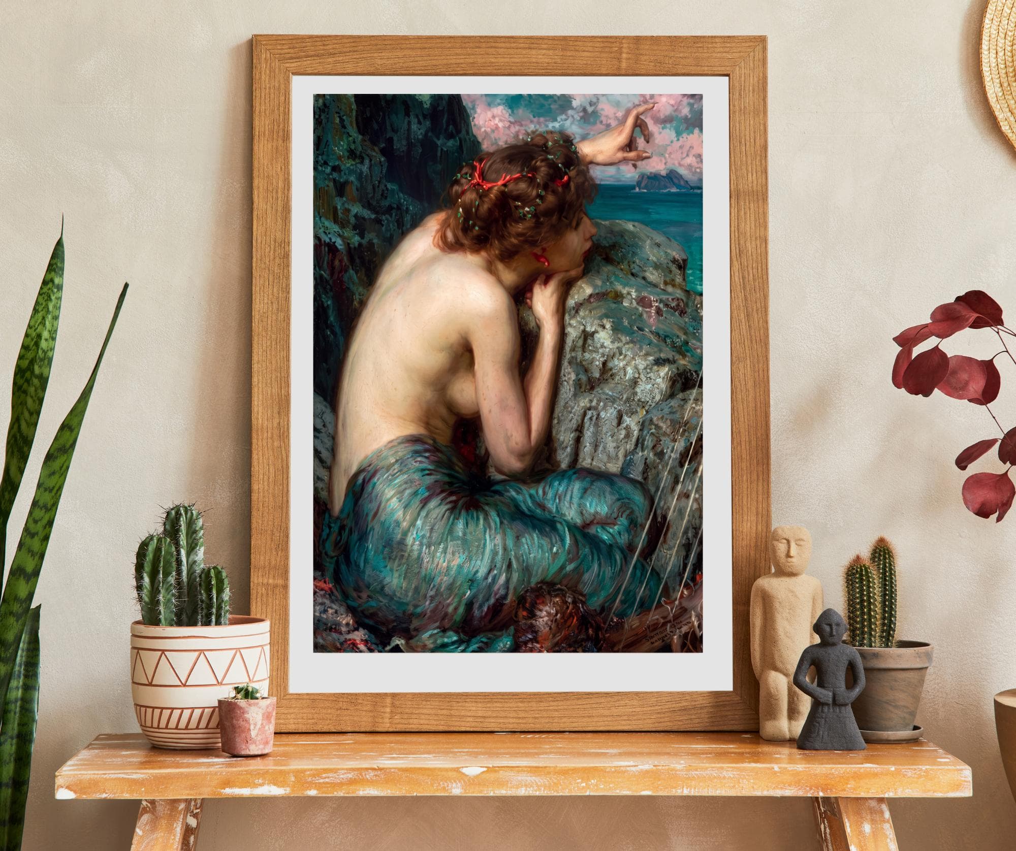 Die Sirene - Druck. (ca. 1904) Mythologie. Verführerin.Louis Loeb, Gemälde von Waterhouse, Mythologische Wandkunst  - 02062612 - image 4