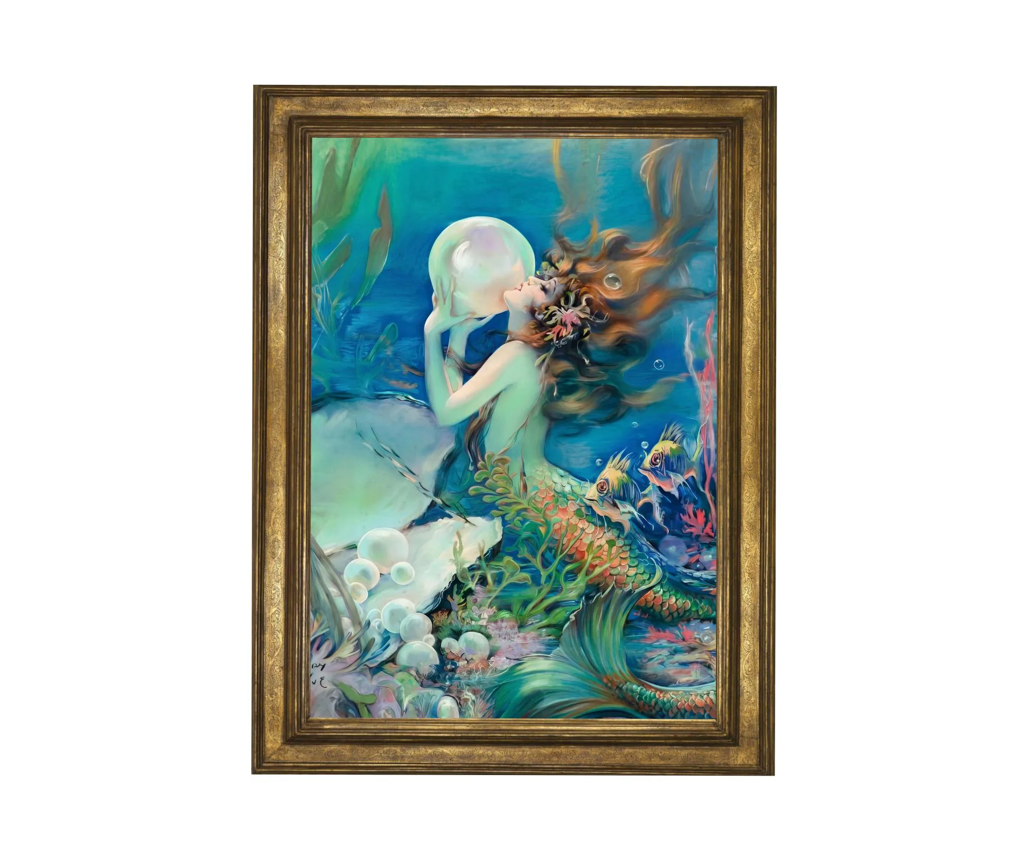 Meerjungfrau Art Druck! Henry Clive, Nixe, Nymphe, Art Deco, Vintage, Retro, Jugendstil  -90087