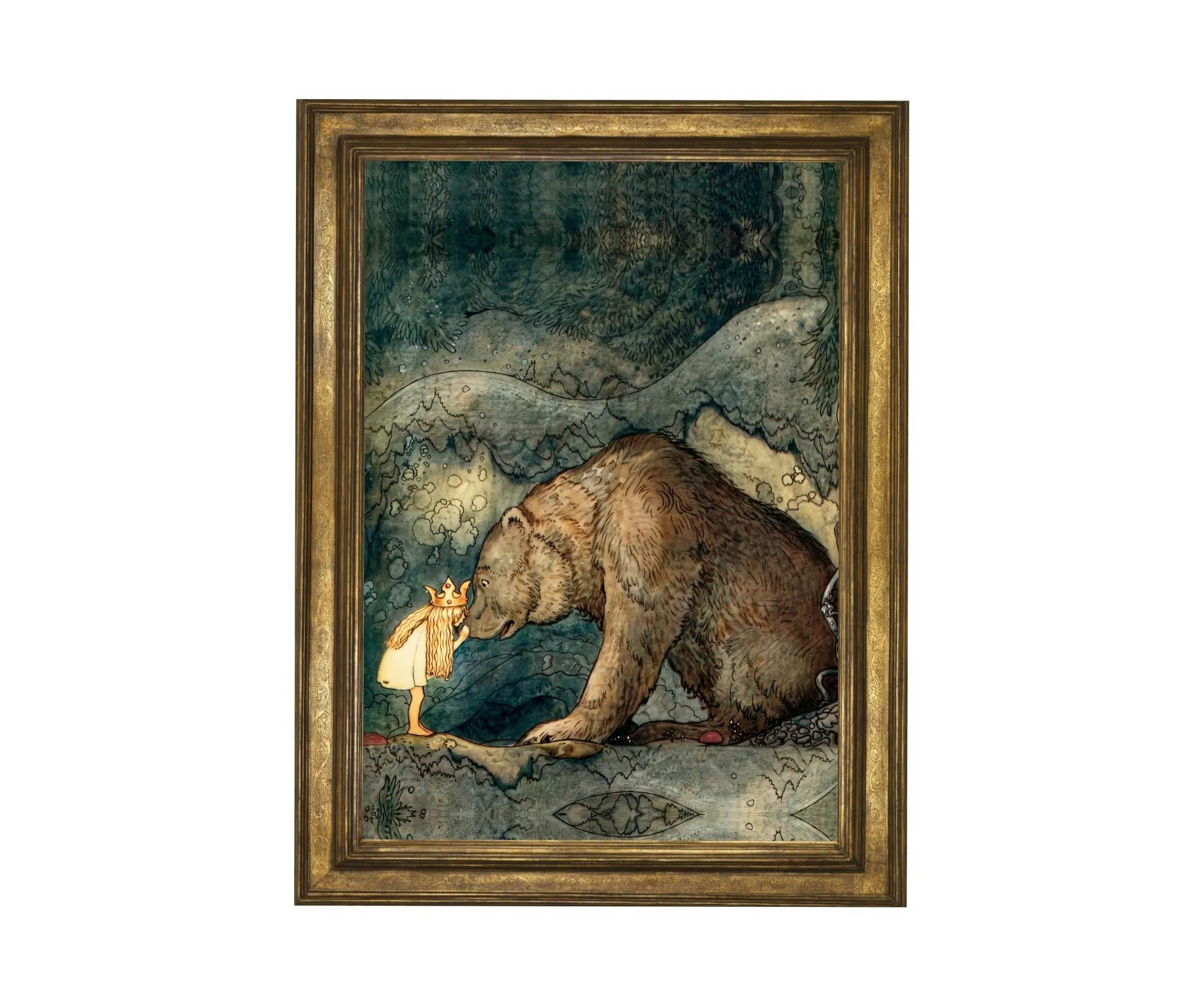 Prinzessin Bella Druck. Klassische Fine Art Gemälde Naturgeist Mythologie, John Bauer, Märchen, Kunstdruck, Schwedische Volksmärchen |600204 - image 2