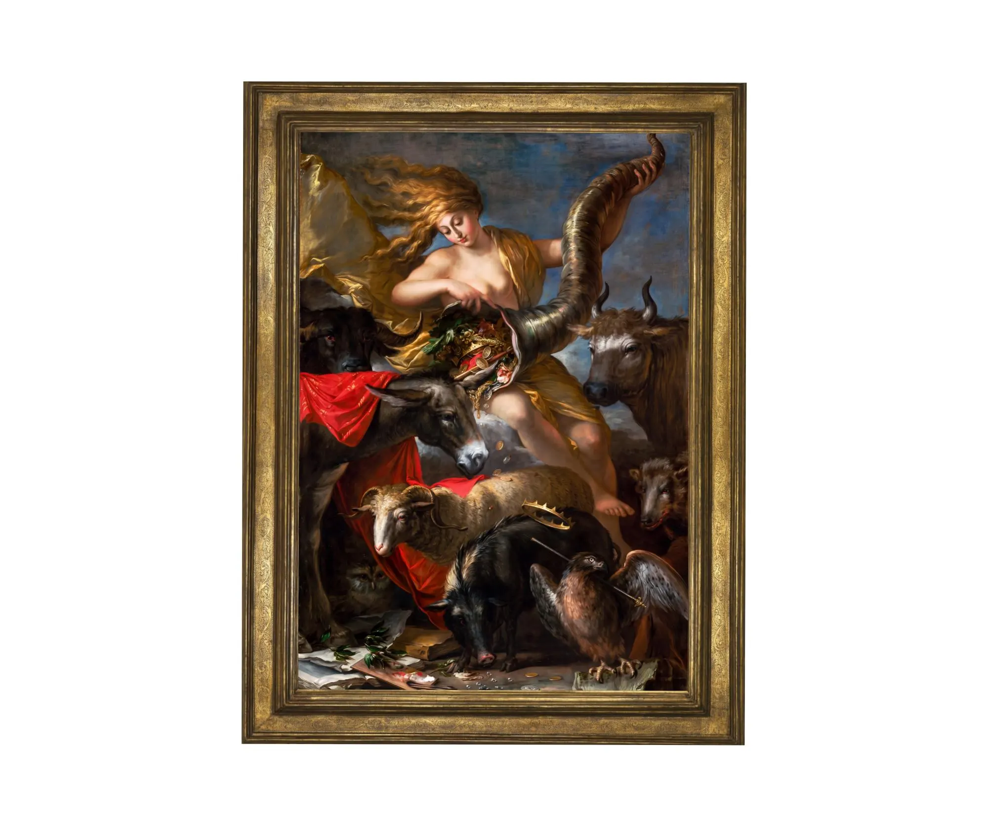 Allegorie des Glücks  Fine Art Druck. 1658 by Salvator Rosa, Dark Academia, Fortuna, Göttin, Glück  | 0510202630