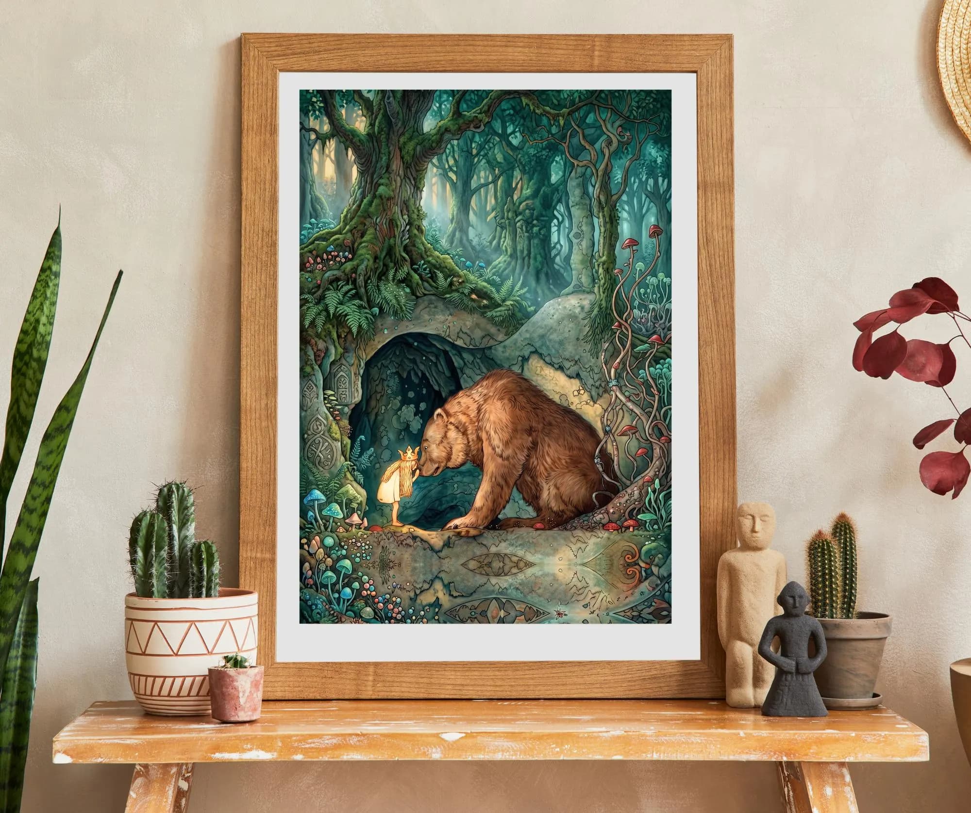 Prinzessin Bella Druck. Klassische Fine Art Gemälde Naturgeist Mythologie, John Bauer, Märchen, Kunstdruck, Schwedische Volksmärchen |600204 - image 4