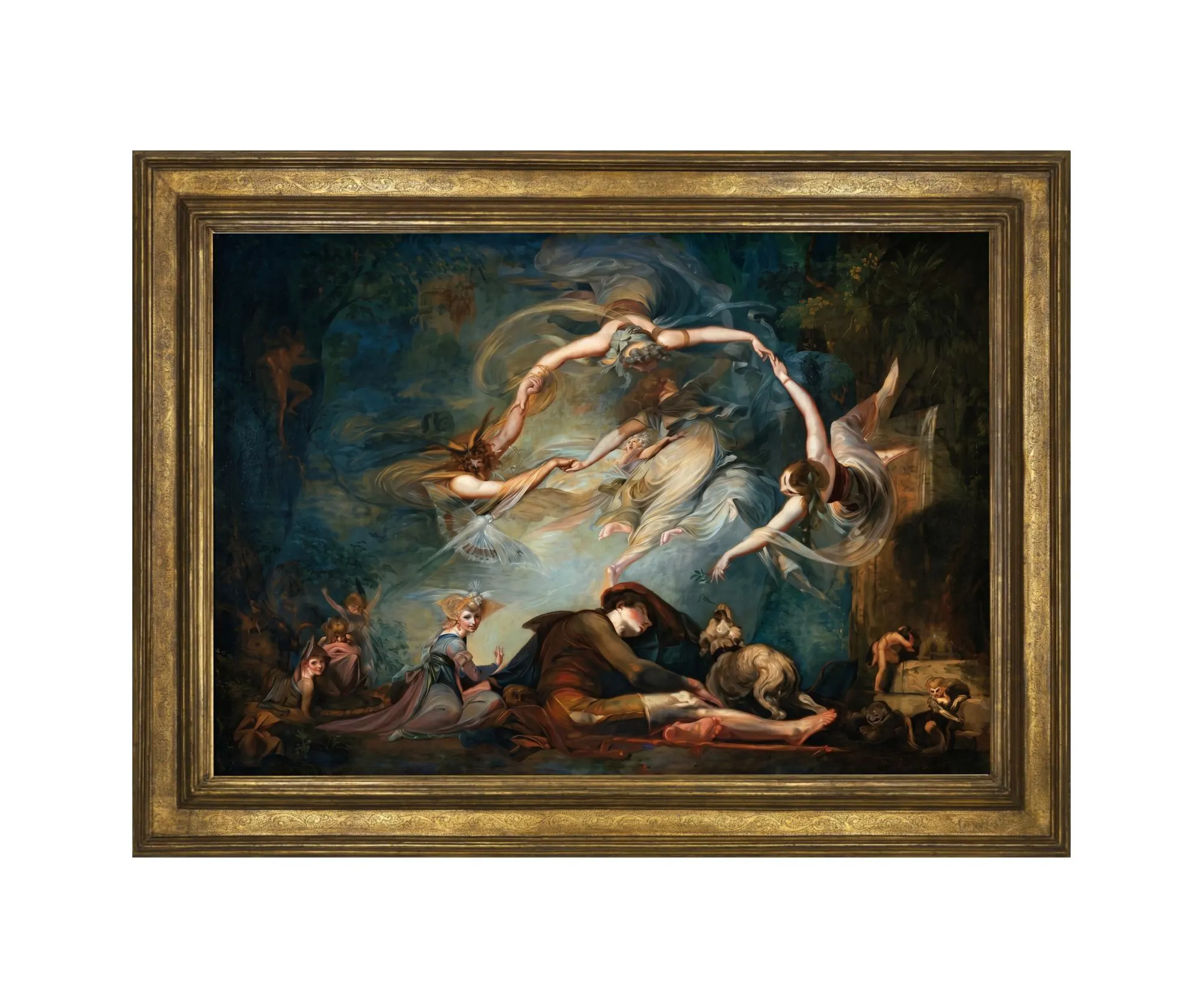 Tanzende Hexen Fine Art Druck! Tanz der Hexen, Henry Fuseli. Vintage Kunst, Teufel, Hexe, Okkult, Gothic, Gemälde, Dark  -0206266