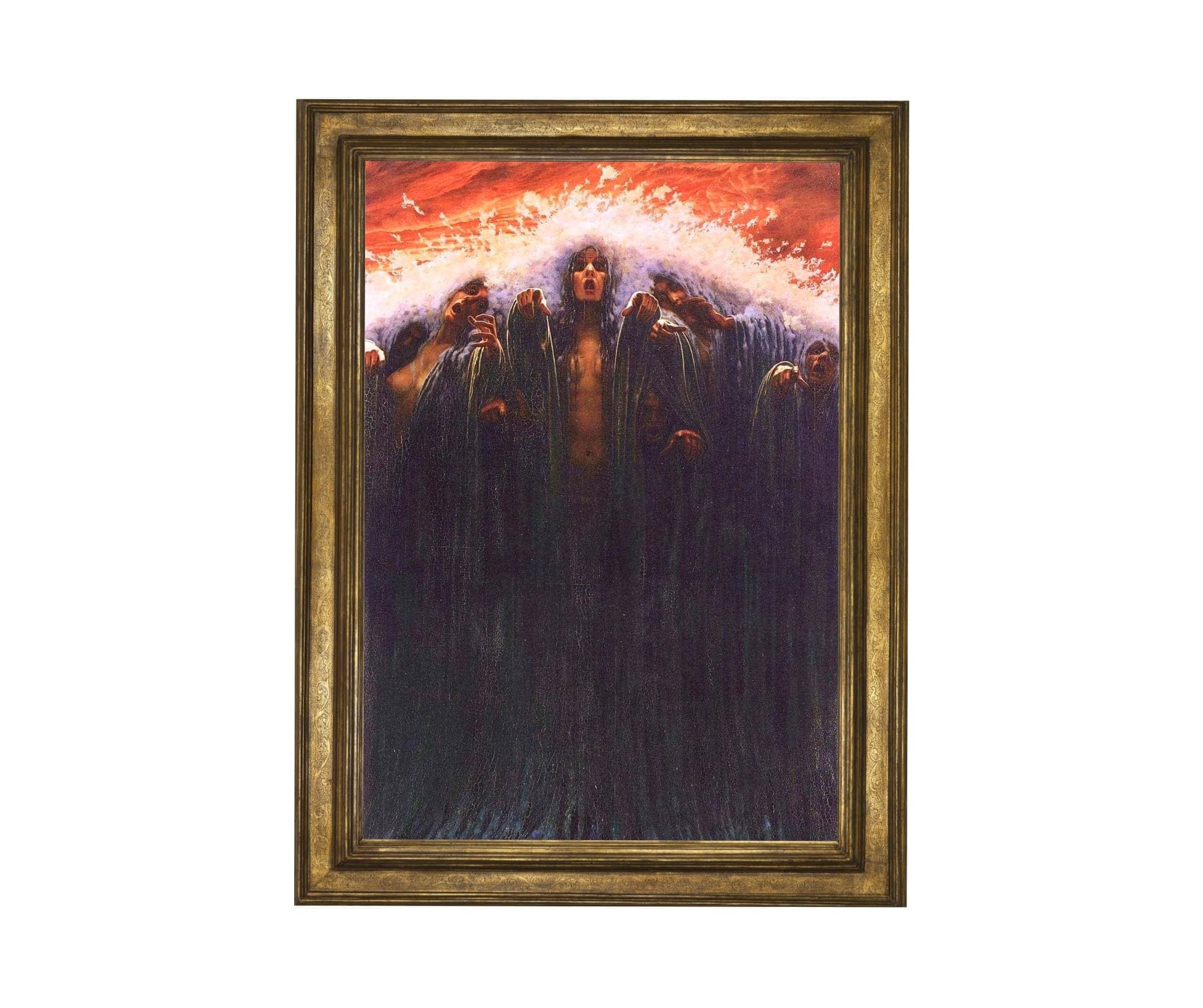 Die Welle Fine Art Druck,  ca. 1907, Dark, Grusel, Horror, Hexen, Teufel, Symbolismus, Spirituell, La Vague, Carlos Schwab, |1003216