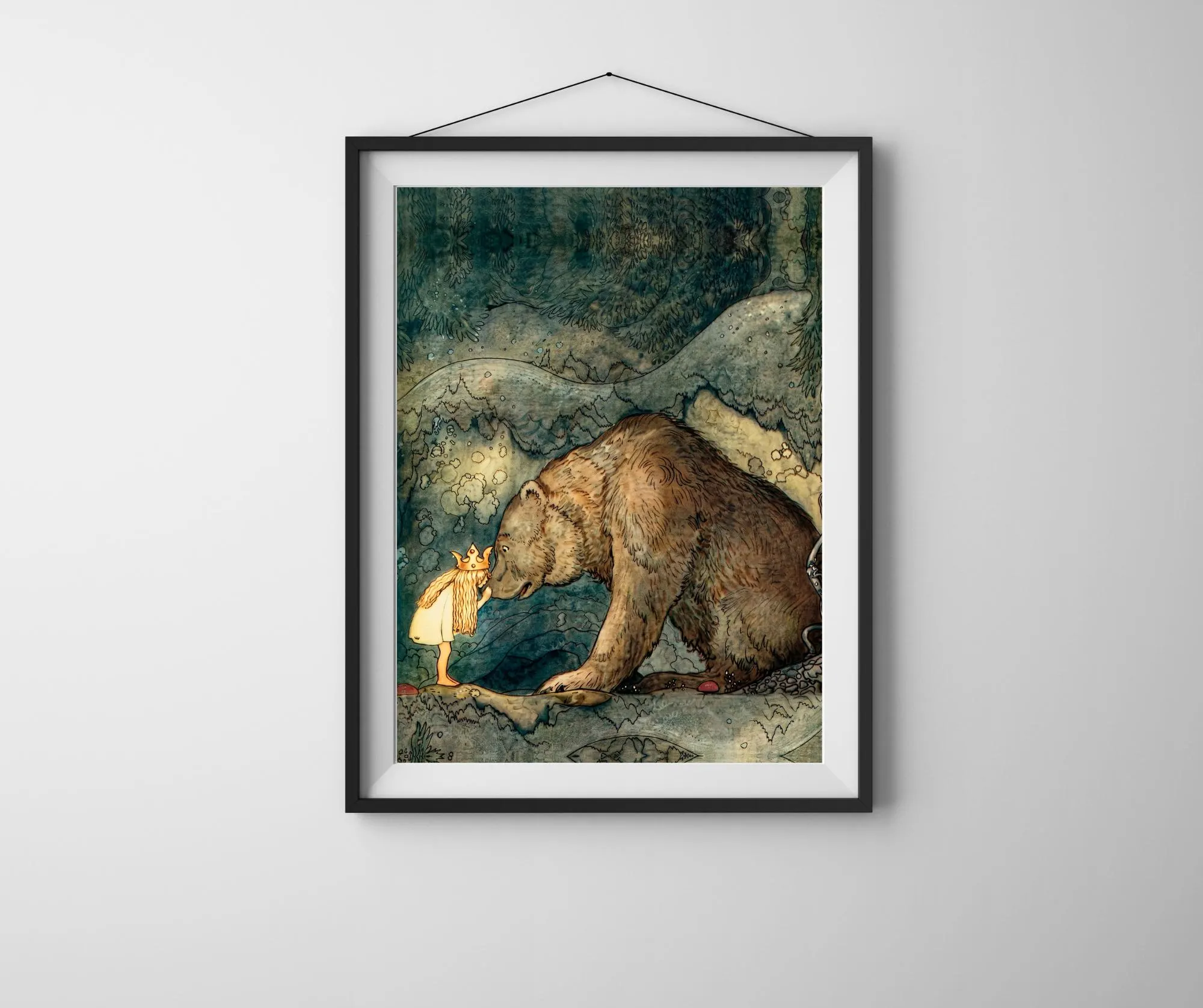 Prinzessin Bella Druck. Klassische Fine Art Gemälde Naturgeist Mythologie, John Bauer, Märchen, Kunstdruck, Schwedische Volksmärchen |600204 - image 3