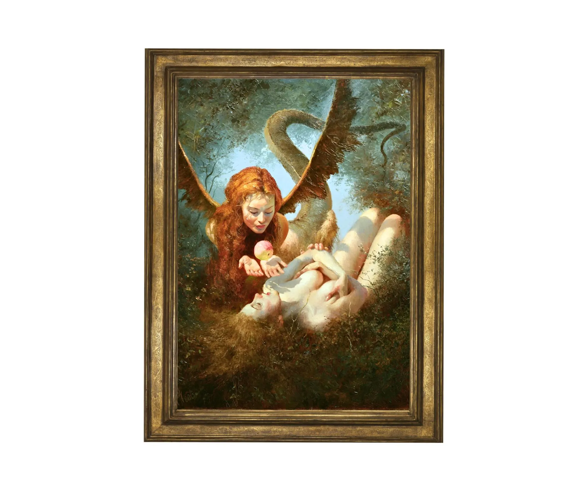 Lilith & Eva Druck- Fine Art Druck! Vintage Kunst, Lilith, Adam, Bibel, Schöpfung, Moses, Teufel, Hexe, Okkult, Gothic, Dark, Hexen  |BS1