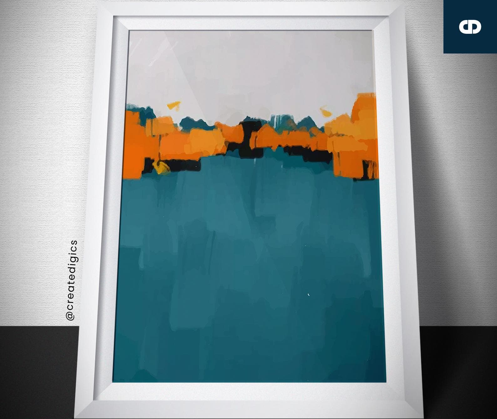 Modern Abstract Wall Art, Editable Photoshop Template (Digital) - image 4