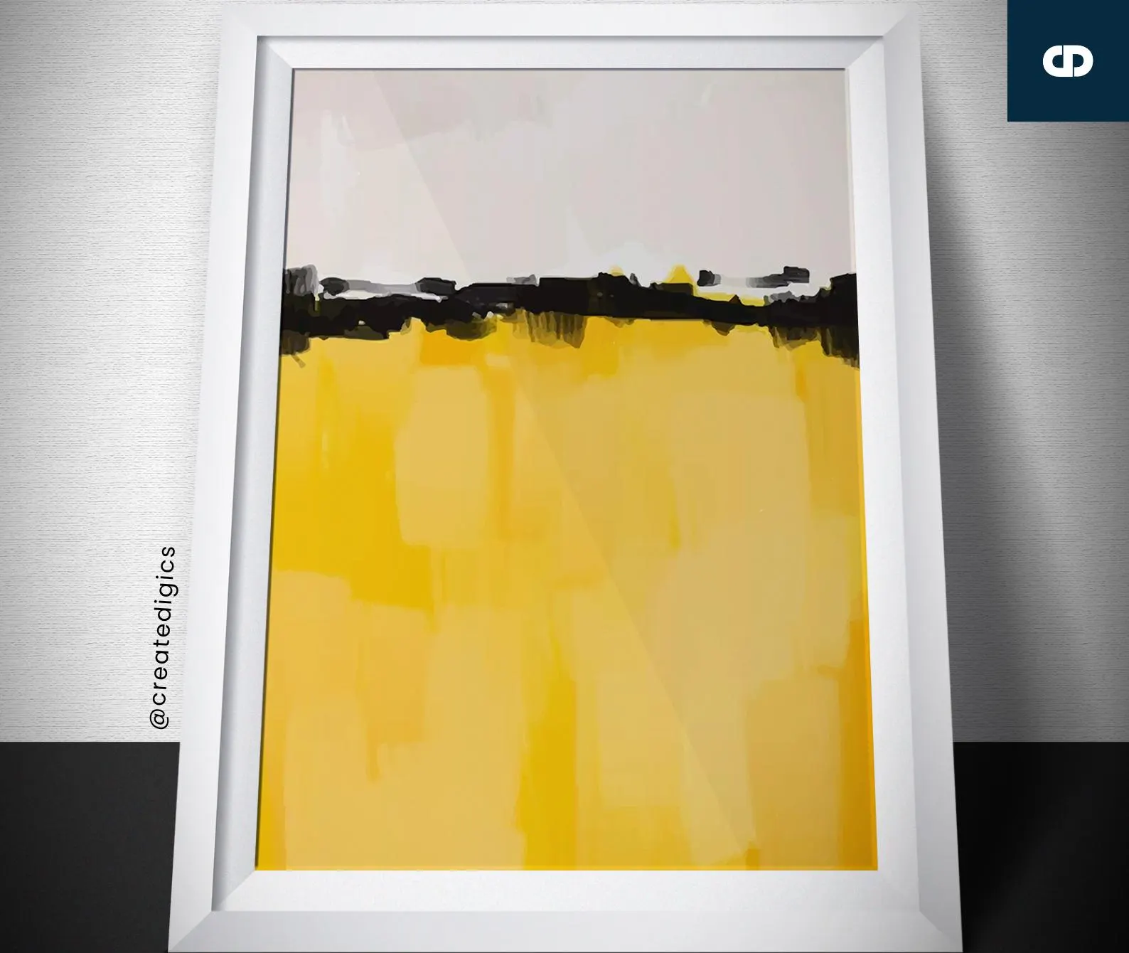 Modern Abstract Wall Art, Editable Photoshop Template (Digital) - image 3