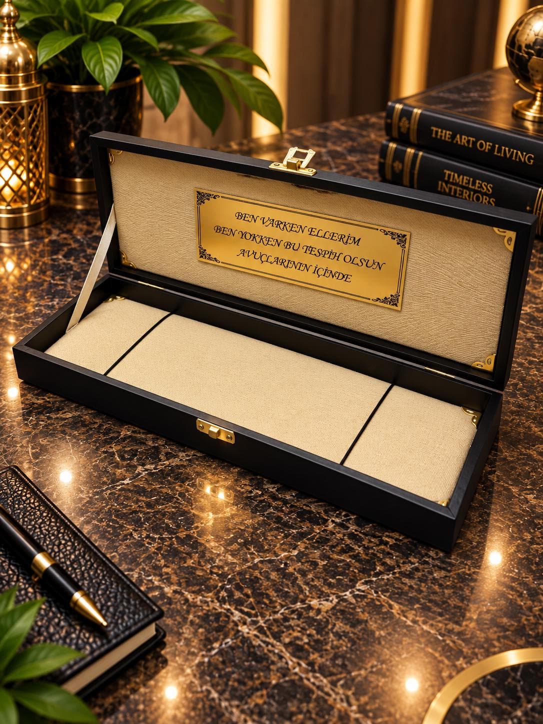 Personalized Prayer Bead Box, Custom Rosary Gift Box, Engraved Tasbih Case, Islamic Gift for Him, Eid Ramadan Gift, Gift for Dad - image 4