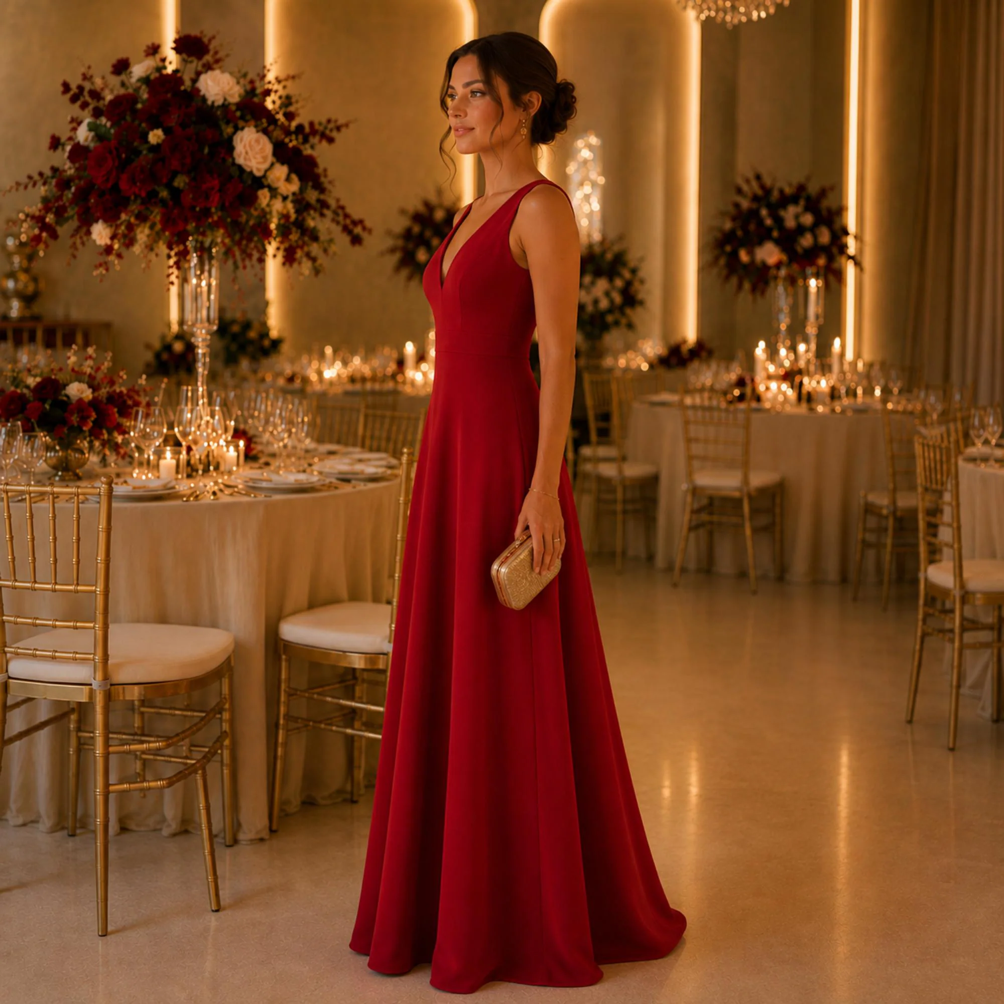 V Neck Maxi Dress Sewing Pattern PDF Elegant Evening Gown - image 5