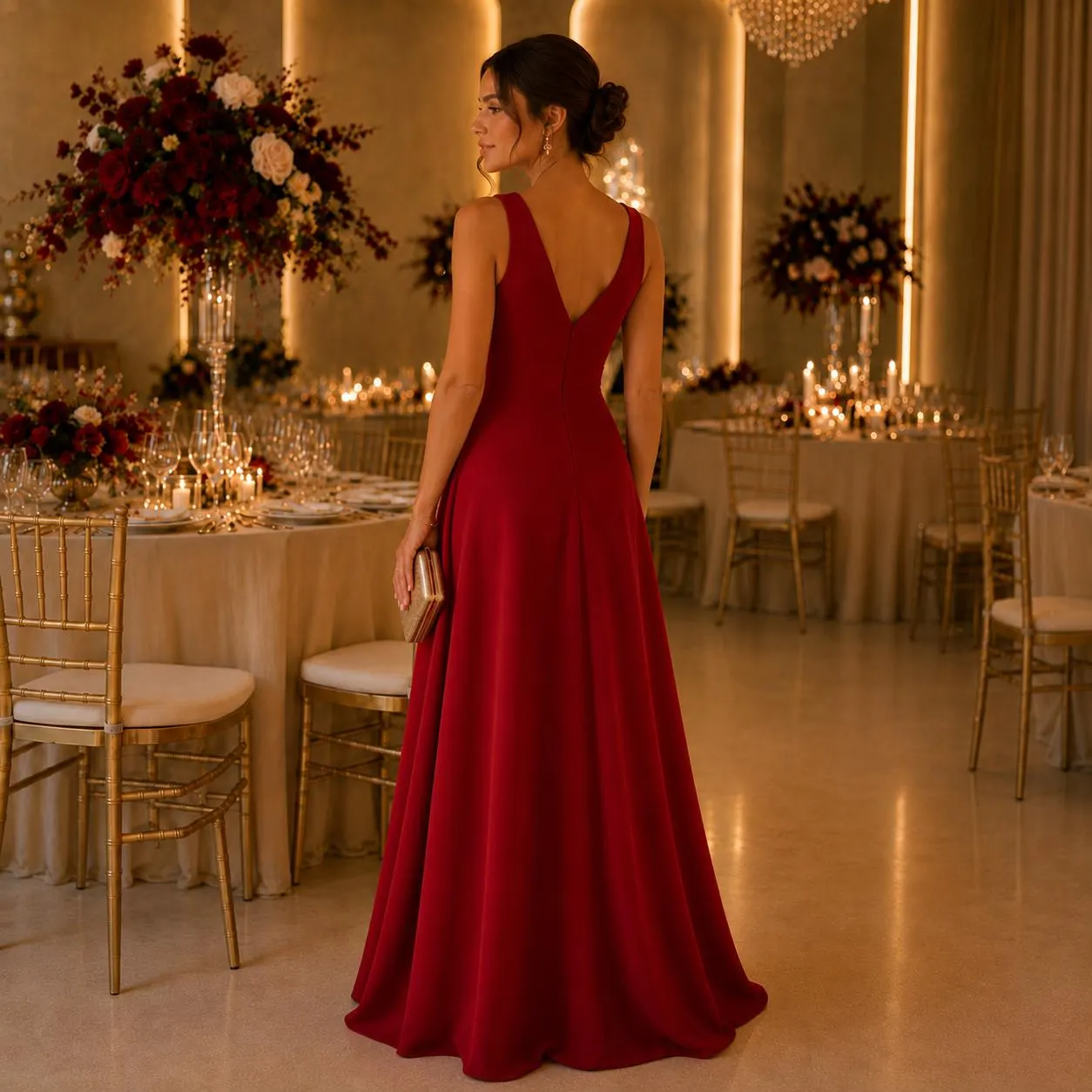 V Neck Maxi Dress Sewing Pattern PDF Elegant Evening Gown - image 4