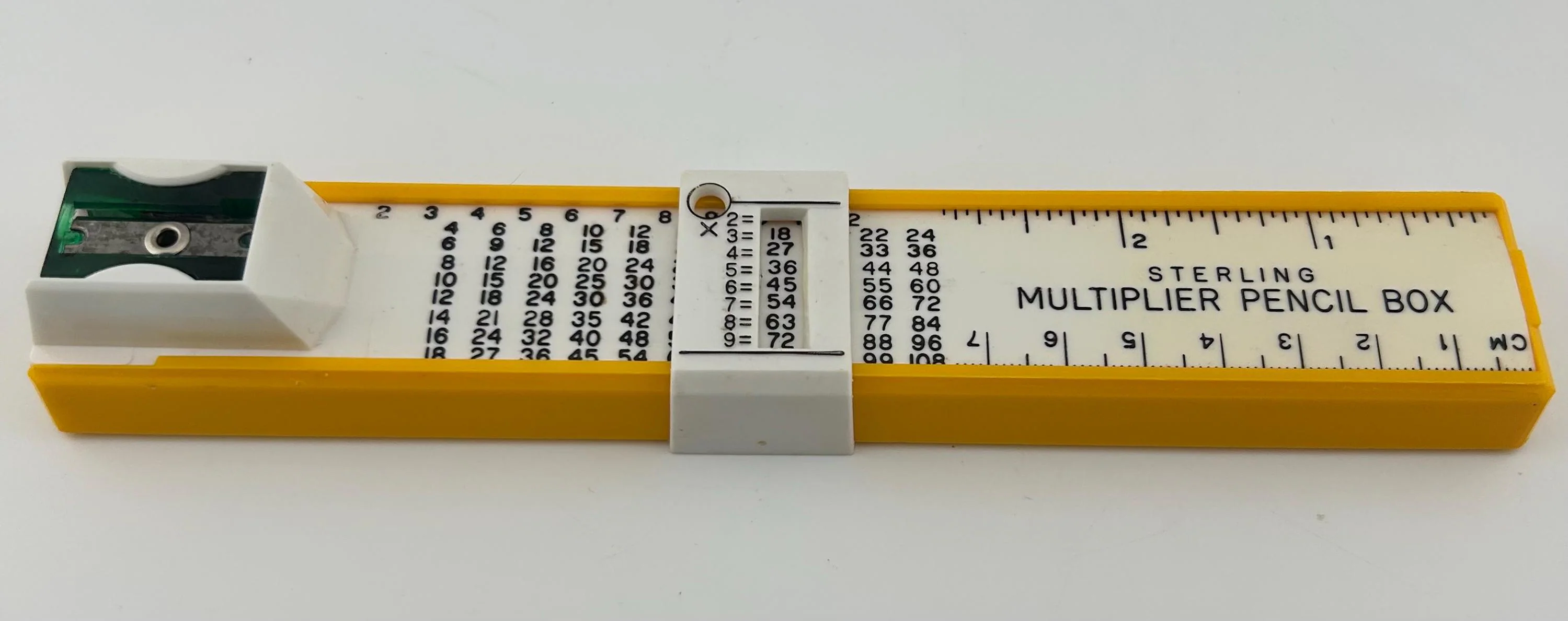Vintage Sterling 555 Multiplier, Ruler, and Pencil Sharpener Box
