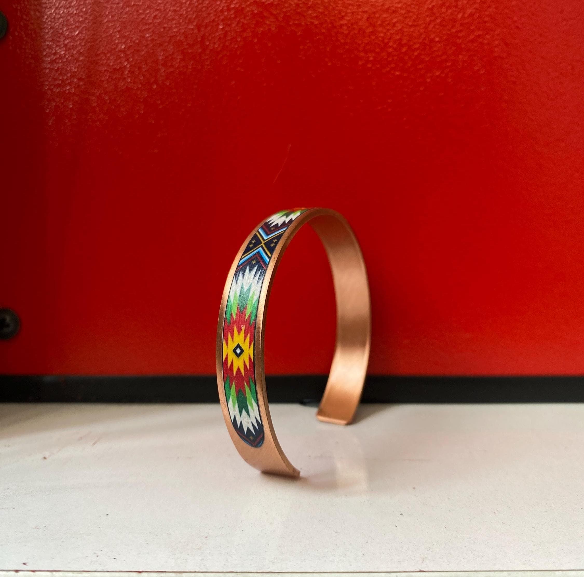Personalized Copper Cuff Bracelet, Adjustable Handmade Boho Tribal Pattern Bangle, Unique Ethnic Jewelry, Artisan Bracelet for Men & Women - image 5