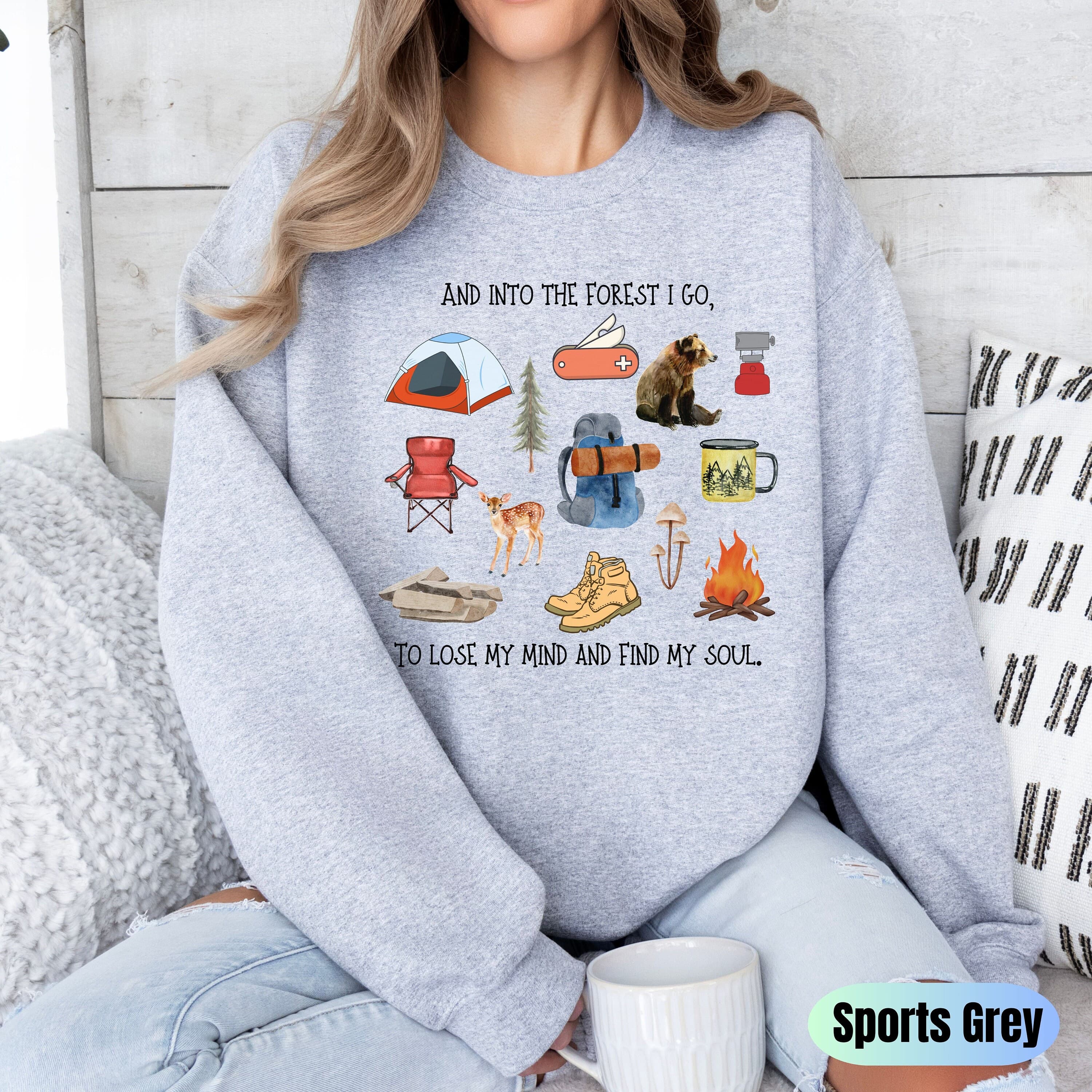Camping Sweatshirt for Men Women, Hiking Shirt, No City Lights Just Camp Fire Nights shirt, Family Adventure Tee, Summer Camp Shirt, - image 3