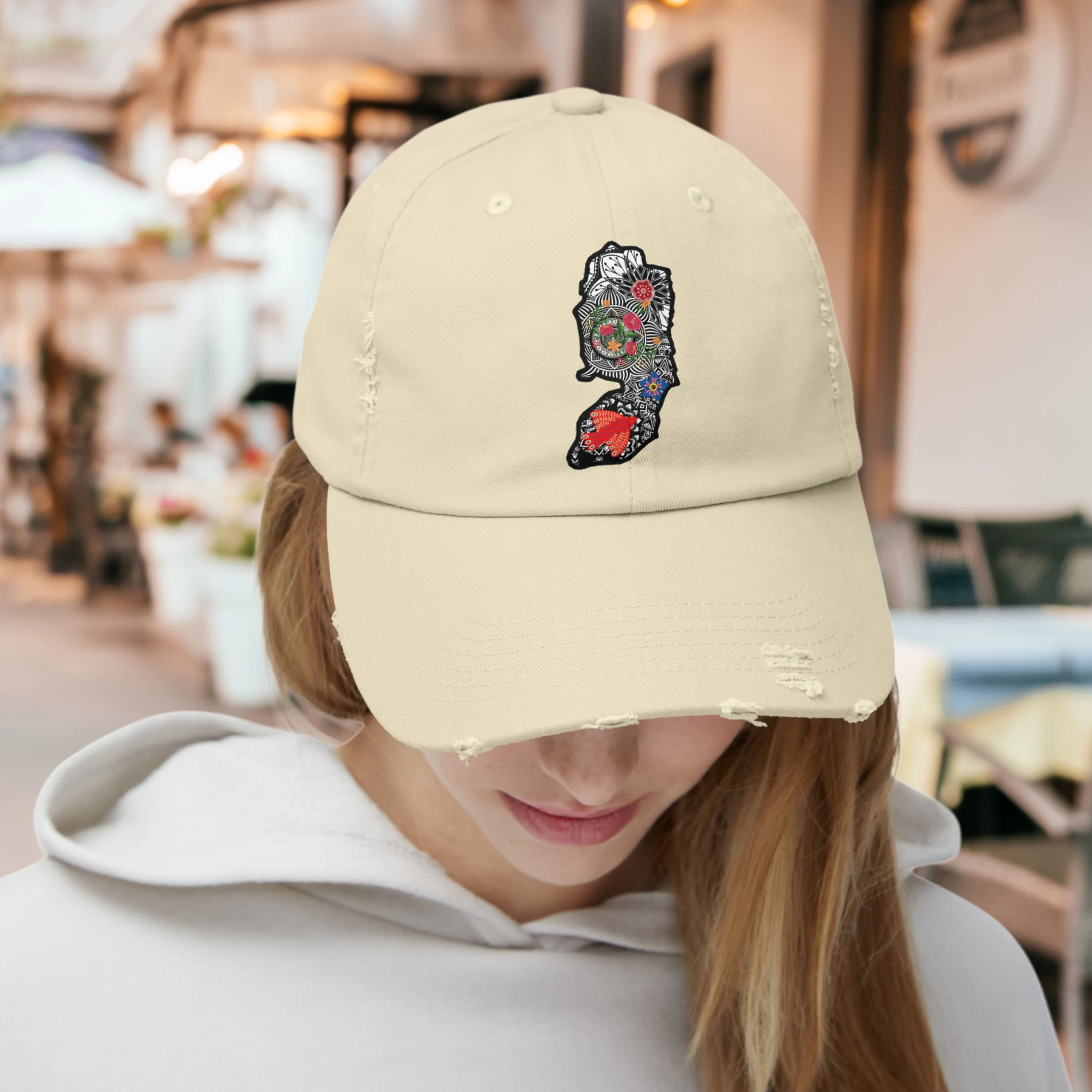 Palestine Map Hat, Palestinian Flag Gift, Palestine Cap Palestinian flag Accessory for men and women Palestinian Flag, Distressed Trendy Hat