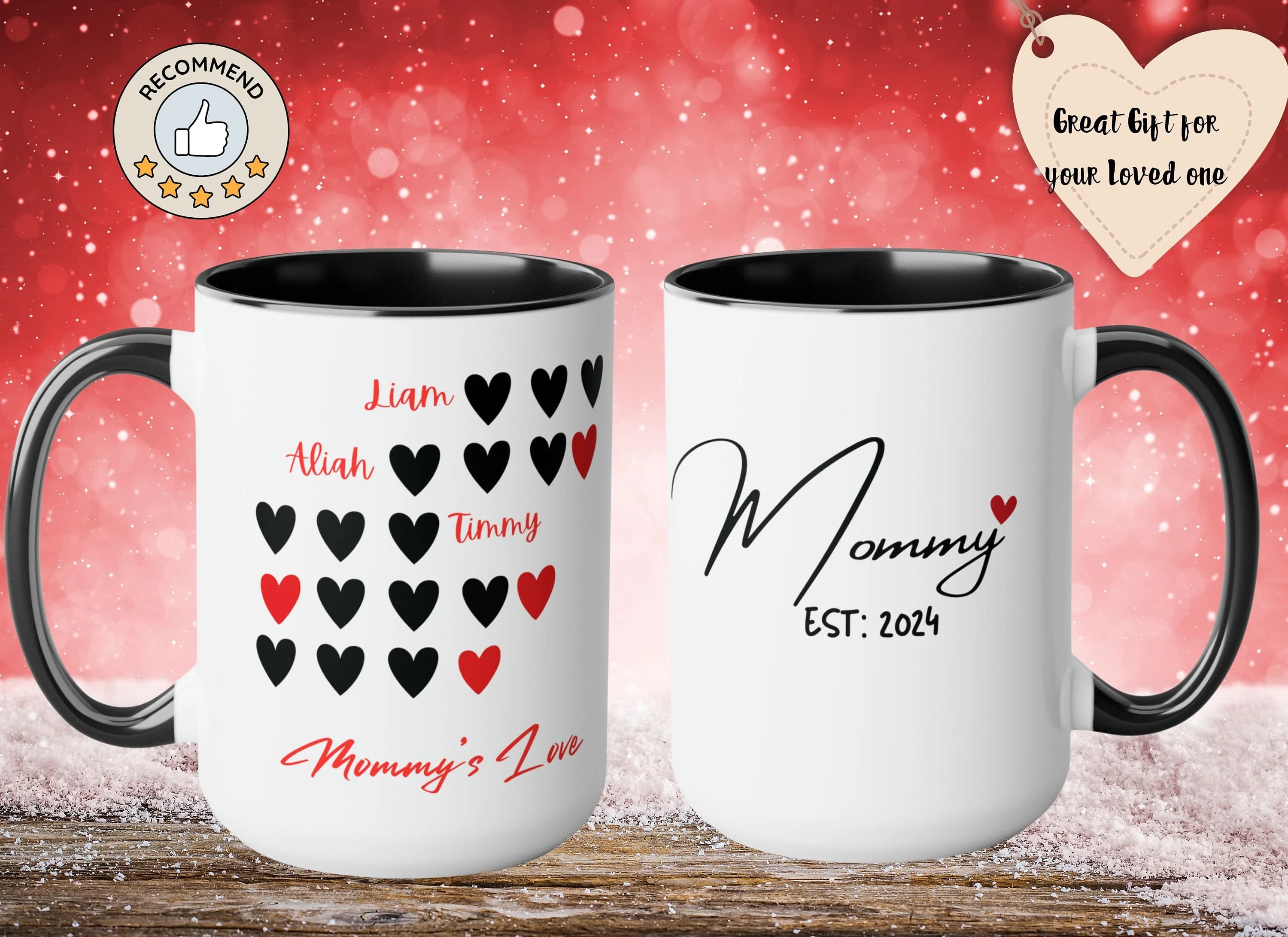 Holiday Gift for Mom, Custom Mom Mug with kids name, Personalized Mug For Mom, Bonus Mom, Mommy's Coffee Mug, Mug with Kids Name and date - image 5