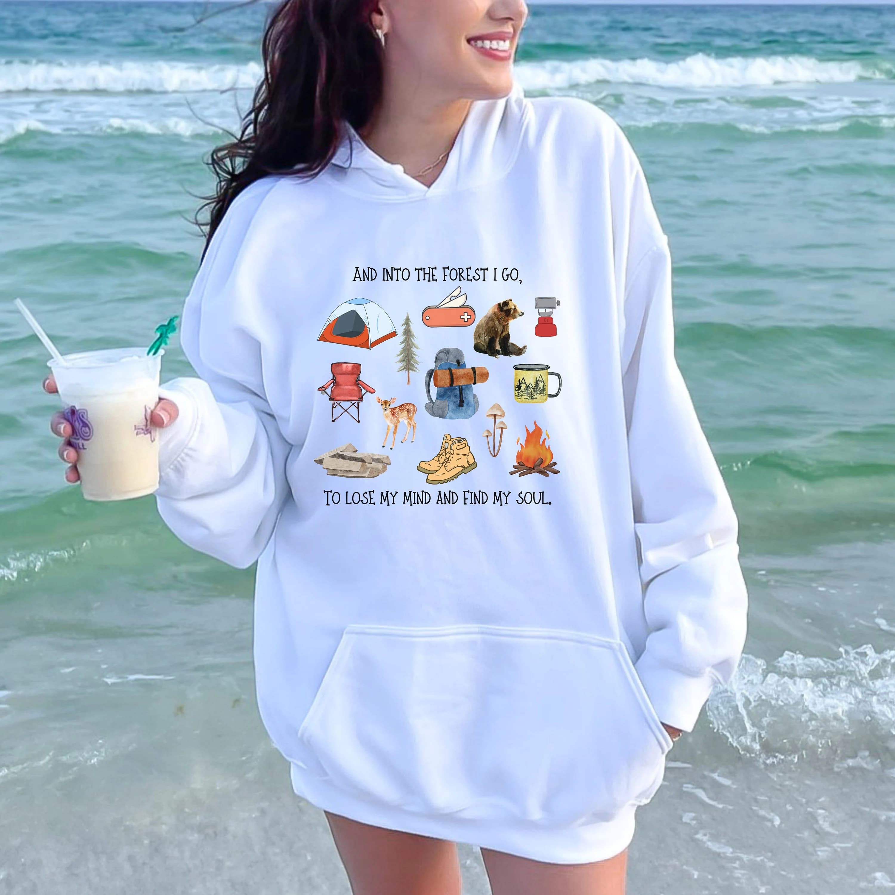 Camping Sweatshirt for Men Women, Hiking Shirt, No City Lights Just Camp Fire Nights shirt, Family Adventure Tee, Summer Camp Shirt, - image 5