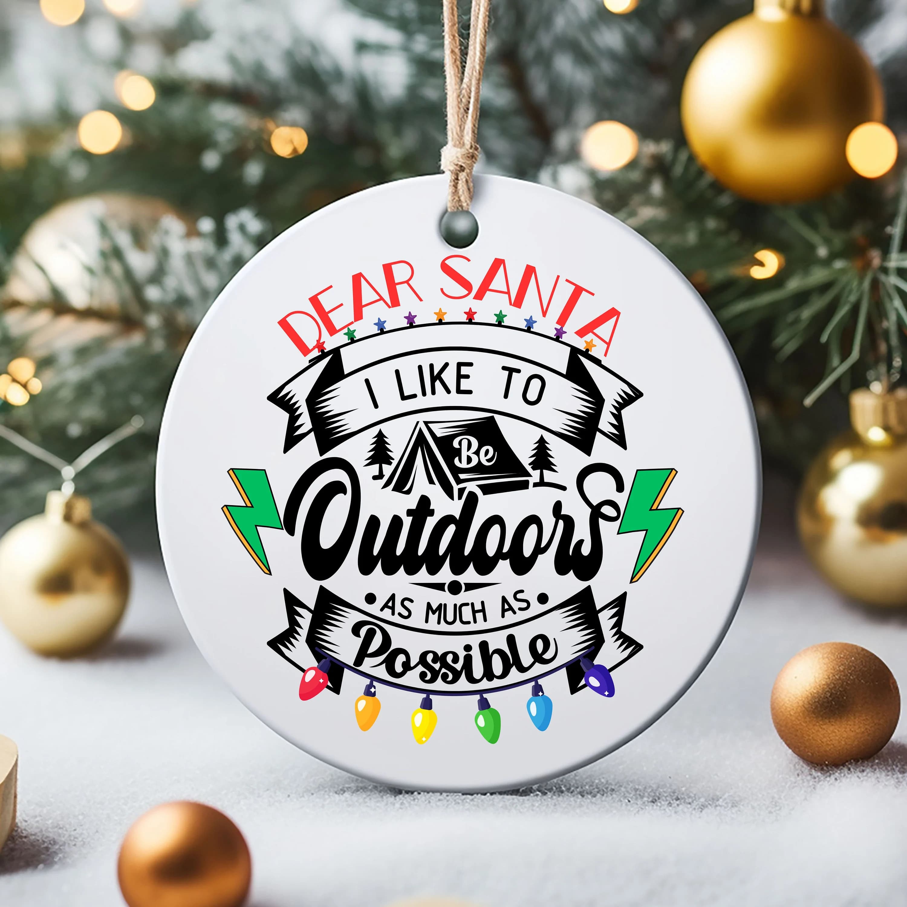 Christmas hiking ornament,Christmas ornament 2023,Travel Ornament,2023 Ornament,Camping Ornament,Hiking Ornament,Camping Gift,Gift for Hiker - image 4