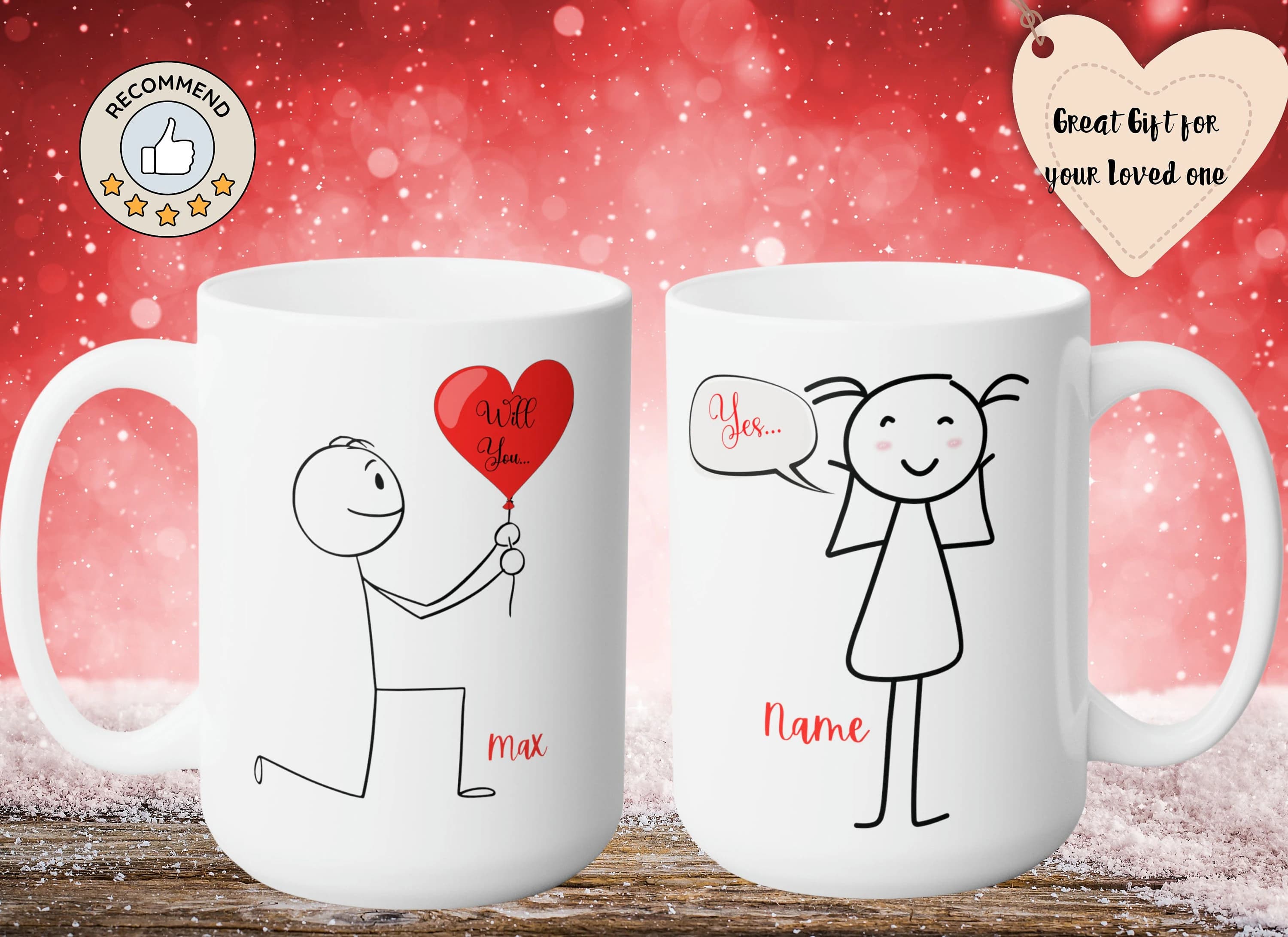 Personalized Hubby Wifey Coffee Mug,Custom Husband and Wife Mug, Newly Wed Couple Gift, Anniversary Mug for Couple, Funny Couple Mug - image 3