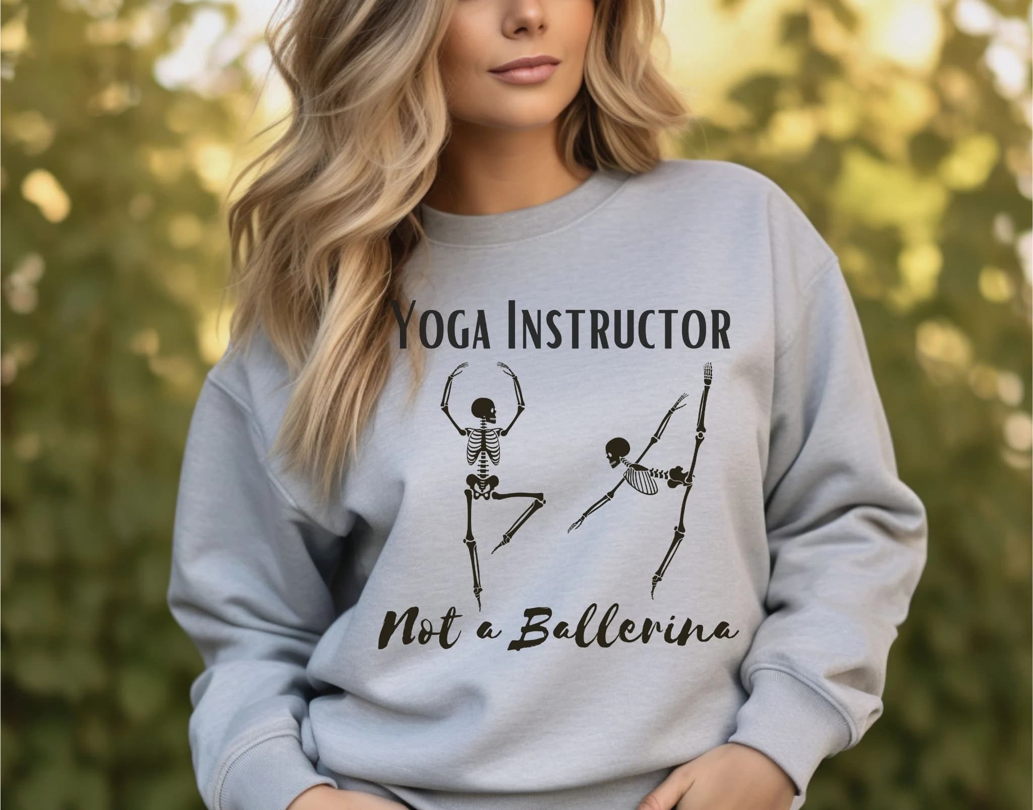 Skeleton Yoga Sweatshirt, Funny sweatshirt, yoga Long Sleeve, Yoga day shirt, Yoga lover sweatshirt, Skeleton SweatShirt, Skeleton Shirt - image 5