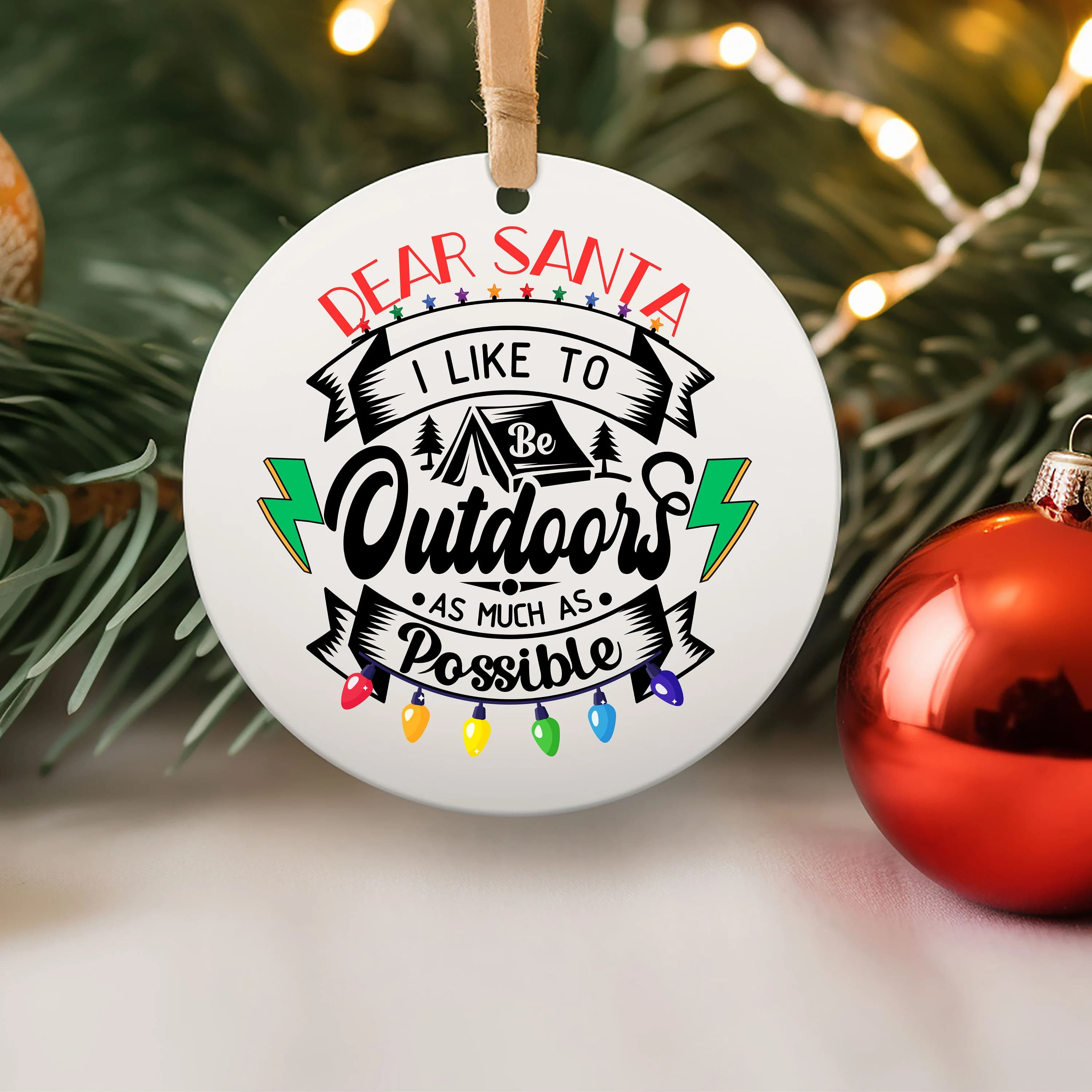 Christmas hiking ornament,Christmas ornament 2023,Travel Ornament,2023 Ornament,Camping Ornament,Hiking Ornament,Camping Gift,Gift for Hiker