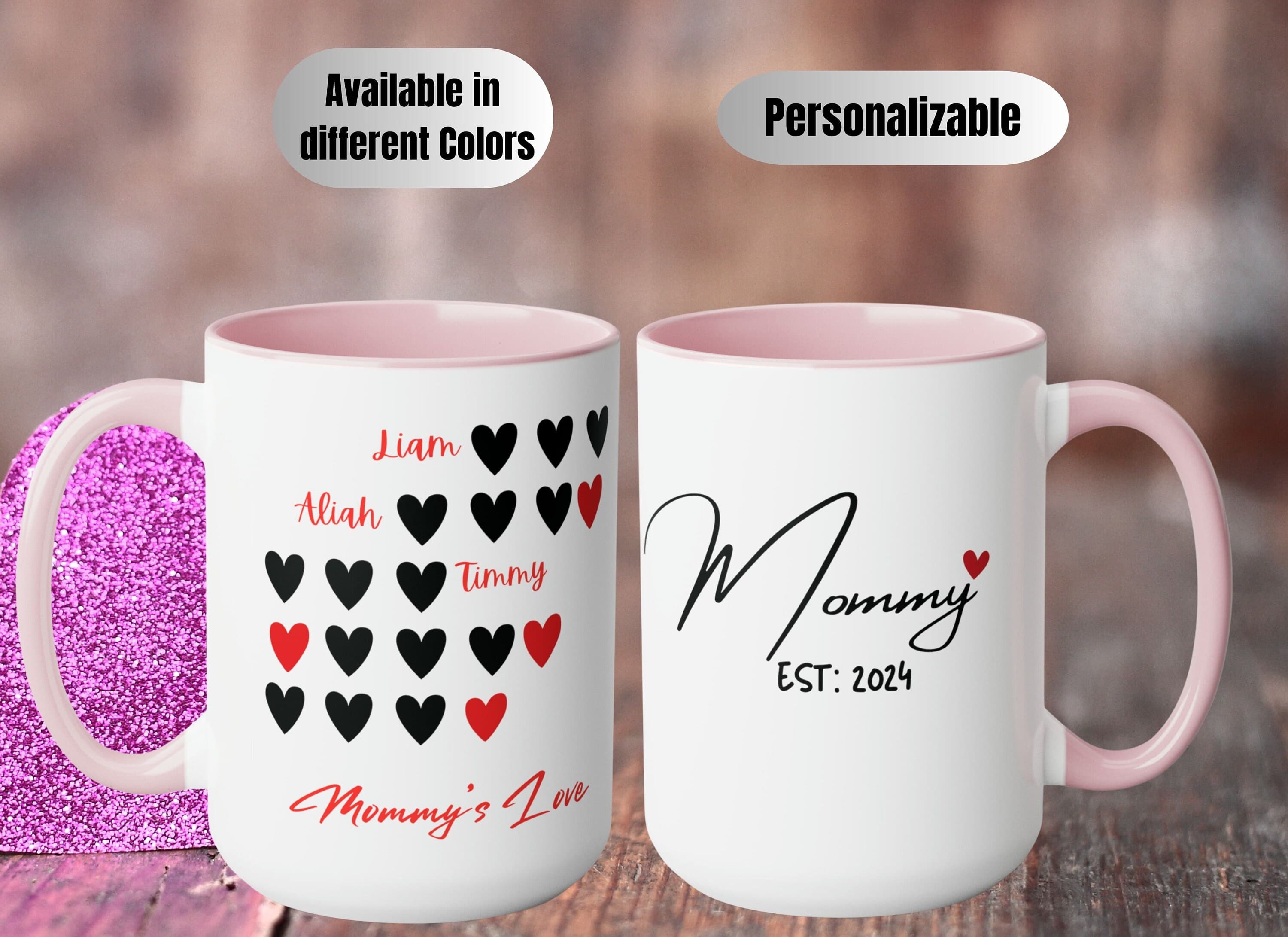 Holiday Gift for Mom, Custom Mom Mug with kids name, Personalized Mug For Mom, Bonus Mom, Mommy's Coffee Mug, Mug with Kids Name and date - image 4