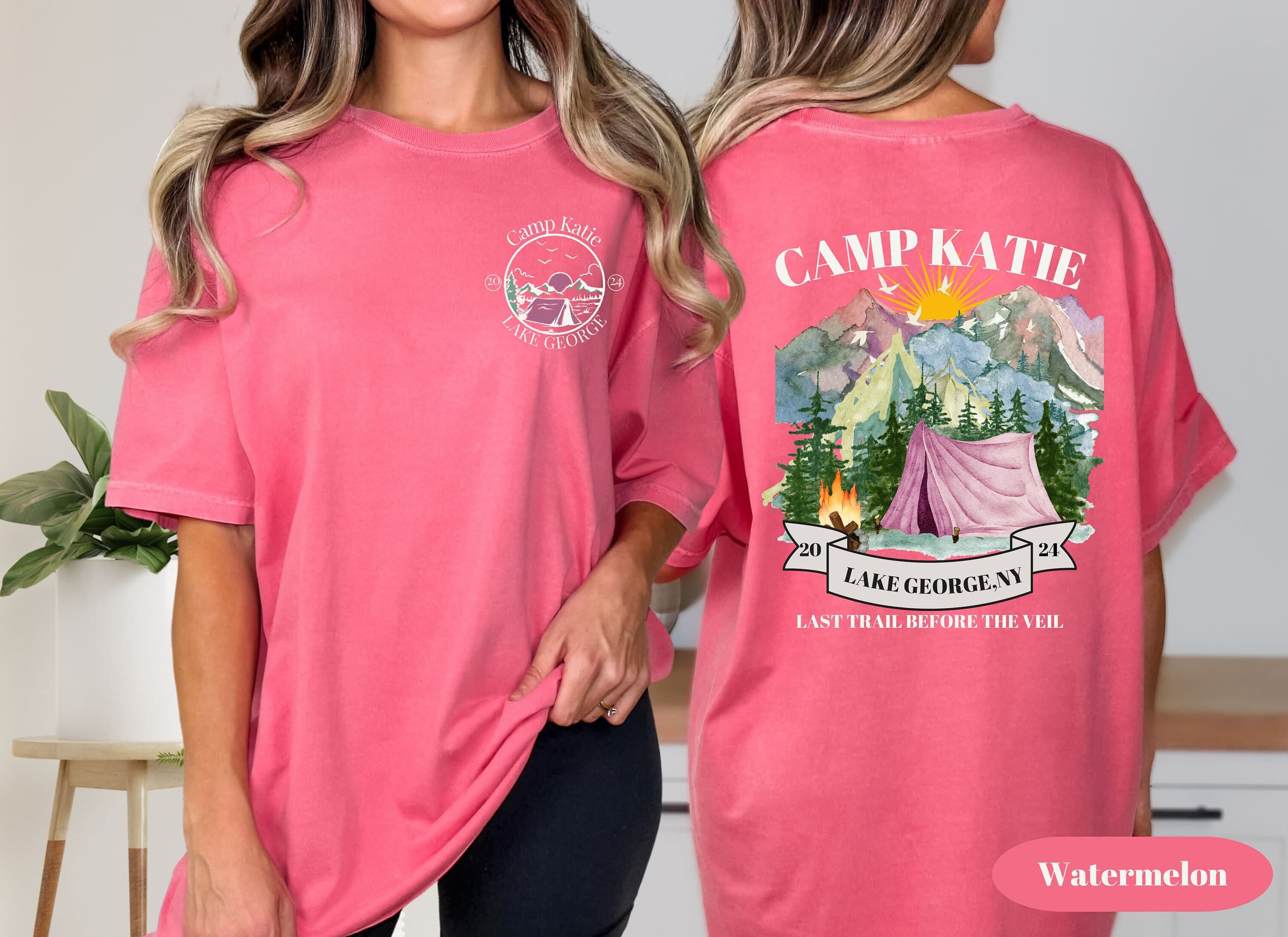 Camp Bachelorette Shirt, Comfort color Camping Hiking Bachelorette Tee, Cabin Crew shirt, Last Trail Before The Veil Shirt, Custom Camp Bach - image 3