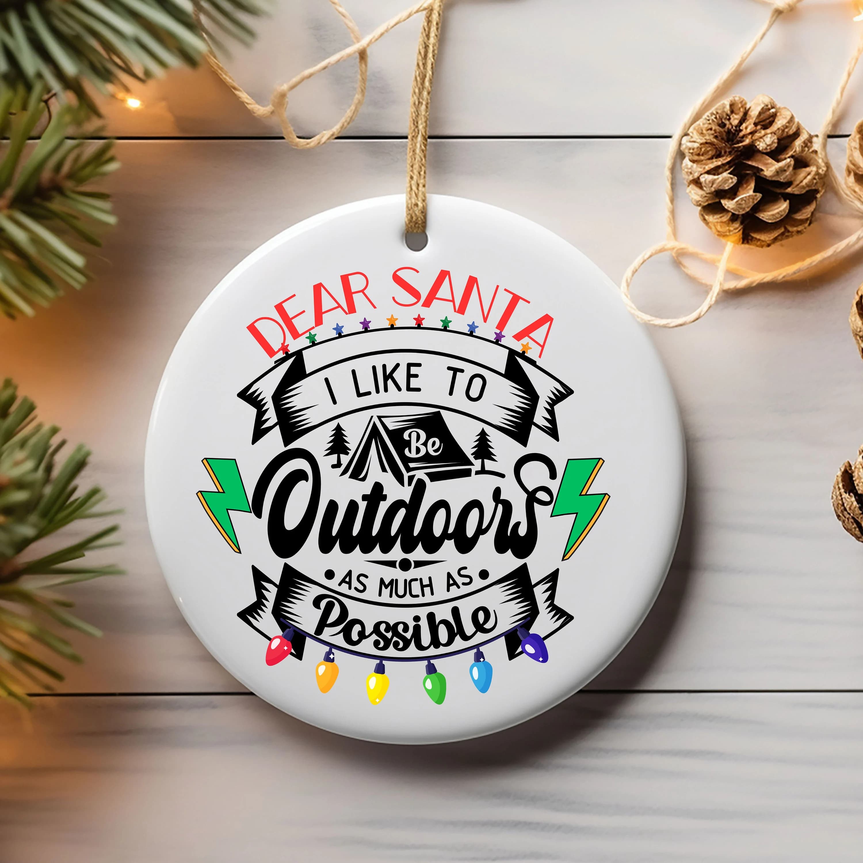 Christmas hiking ornament,Christmas ornament 2023,Travel Ornament,2023 Ornament,Camping Ornament,Hiking Ornament,Camping Gift,Gift for Hiker - image 5