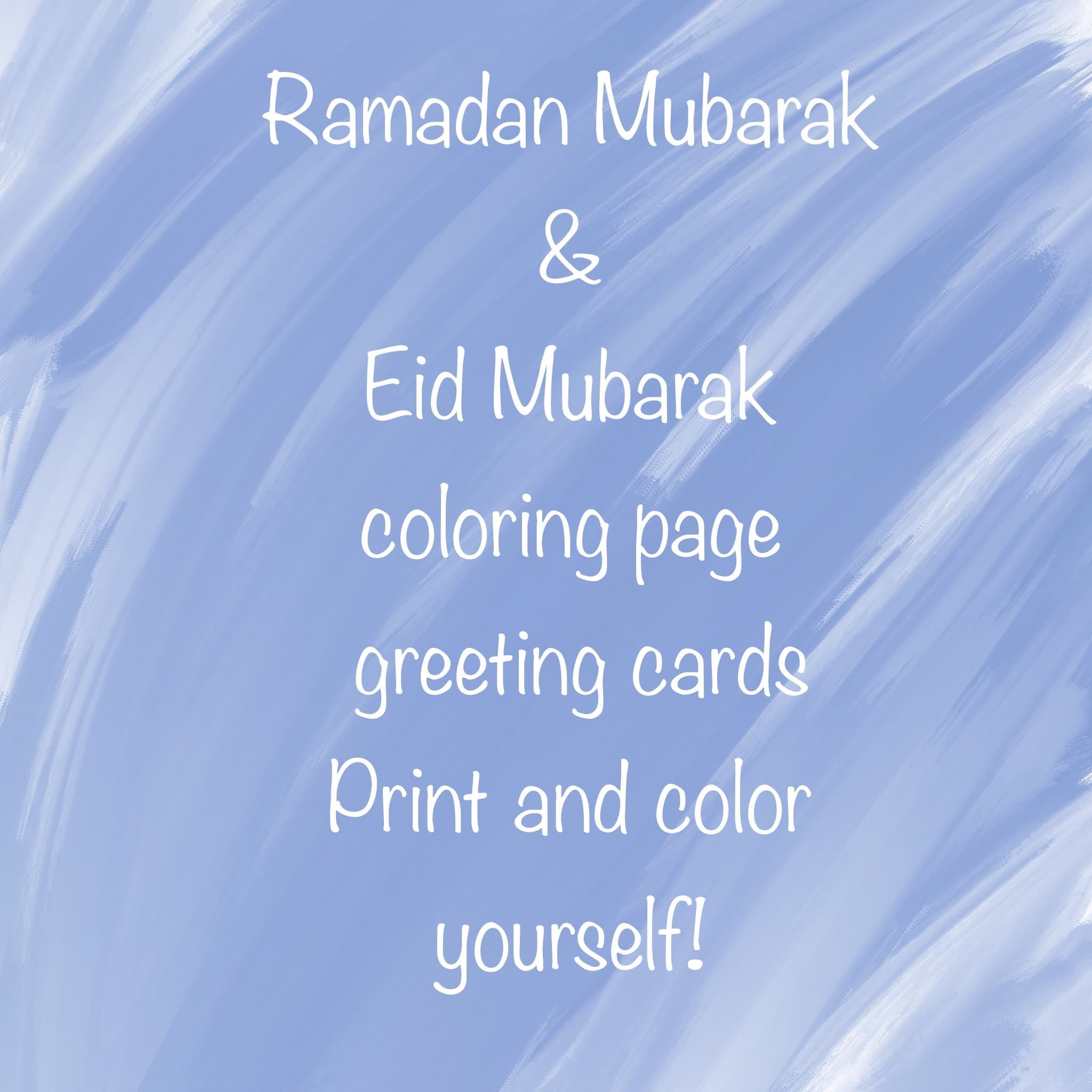 Eid and Ramadan Cards- color yourself - image 3