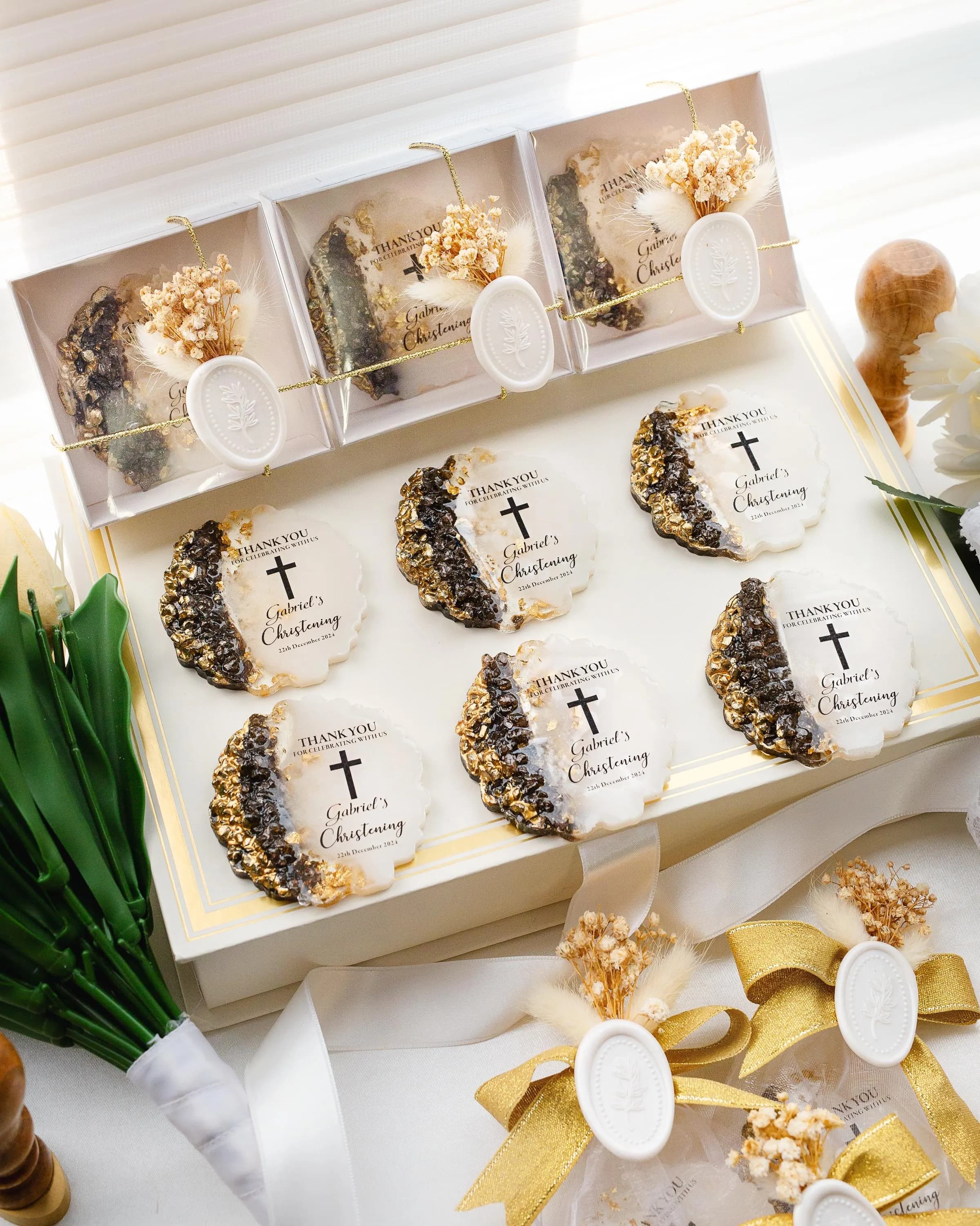 Unique custom baptism magnet favor for party gifts in bulk orders