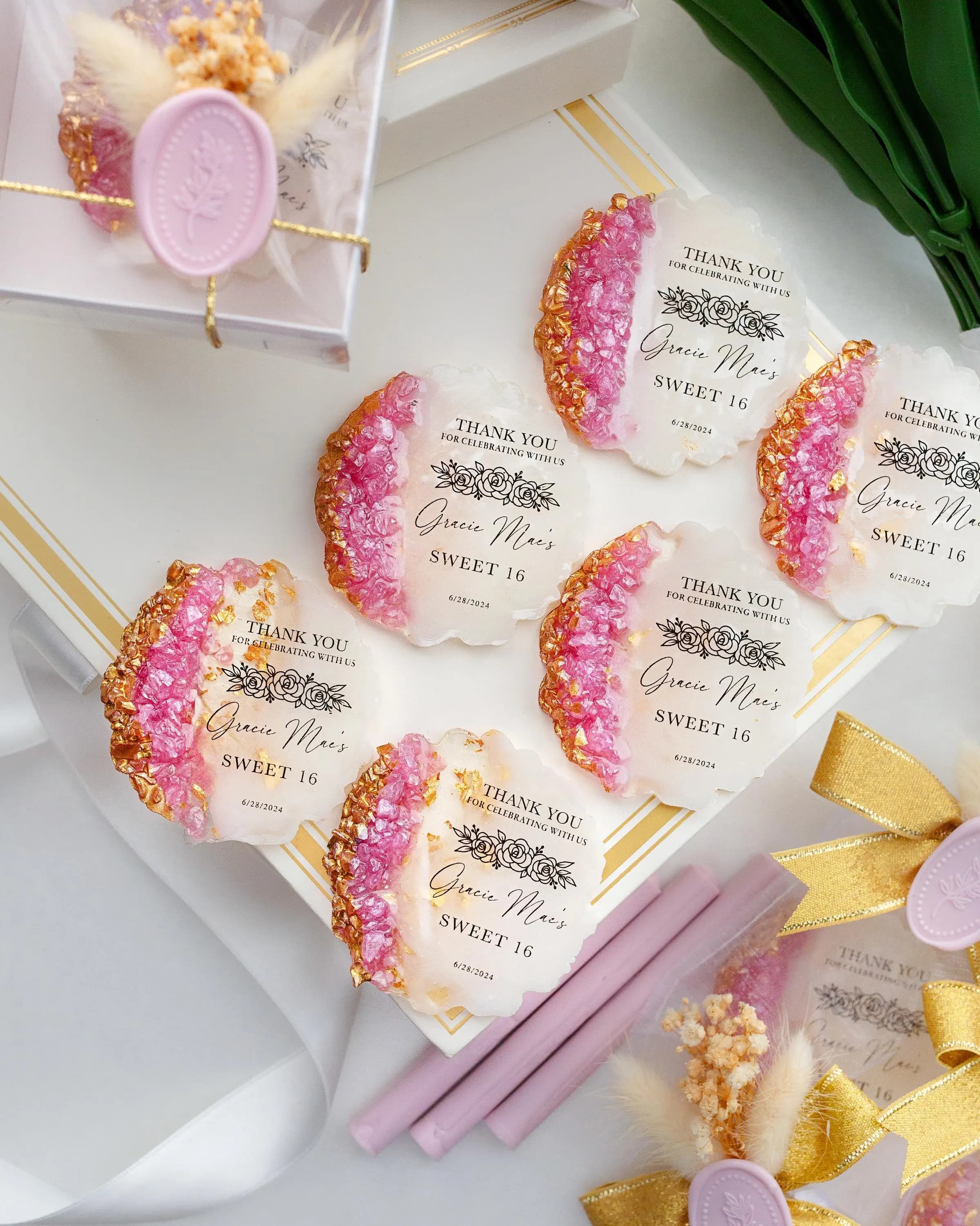 Custom party favor magnet for Mis Quince Años celebrations