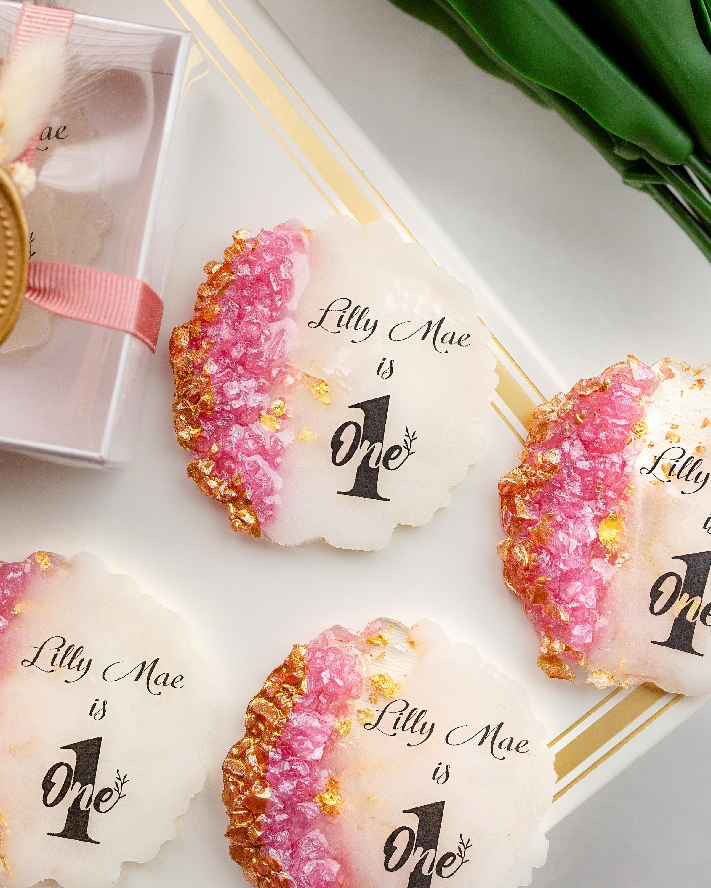Personalized birthday magnet for girl or boy with name and age