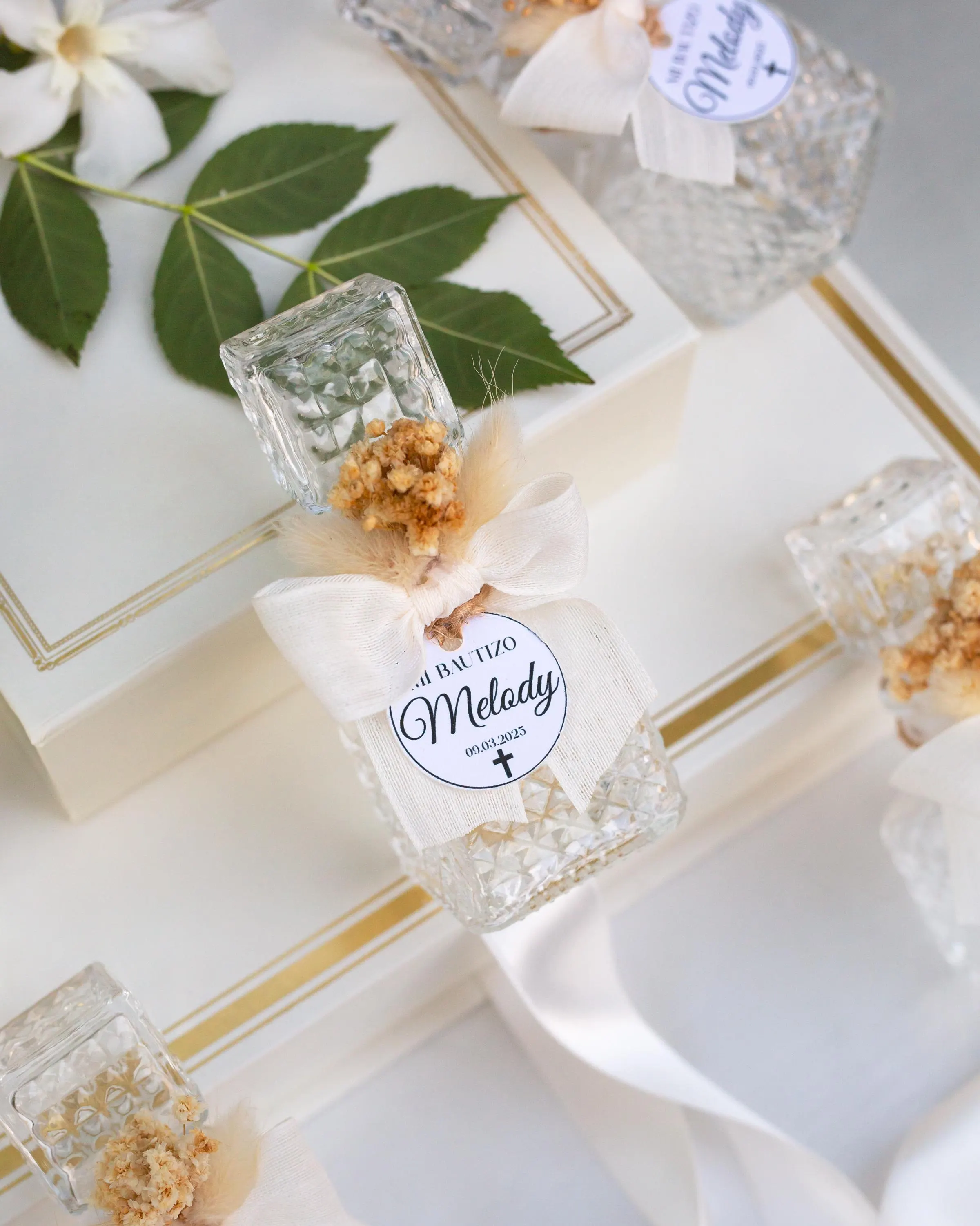 Personalized holy water bottles for christening ceremonies