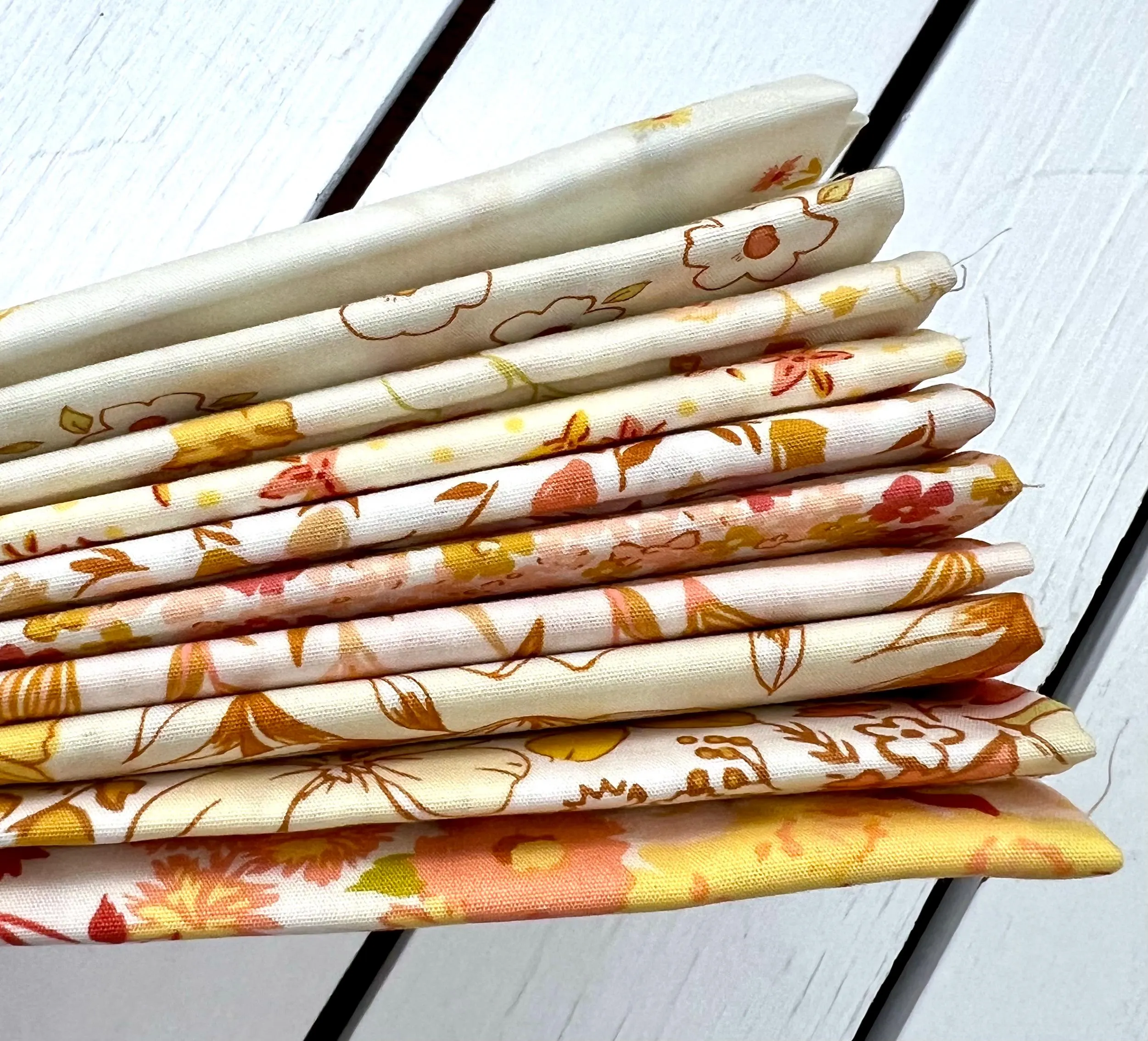 Bloomcore in AMBER by Art Gallery Fabrics | 10 Fat Quarter Bundle, Fabric Wonders | low volume floral prints in yellow, gold | AGF Studios - image 5