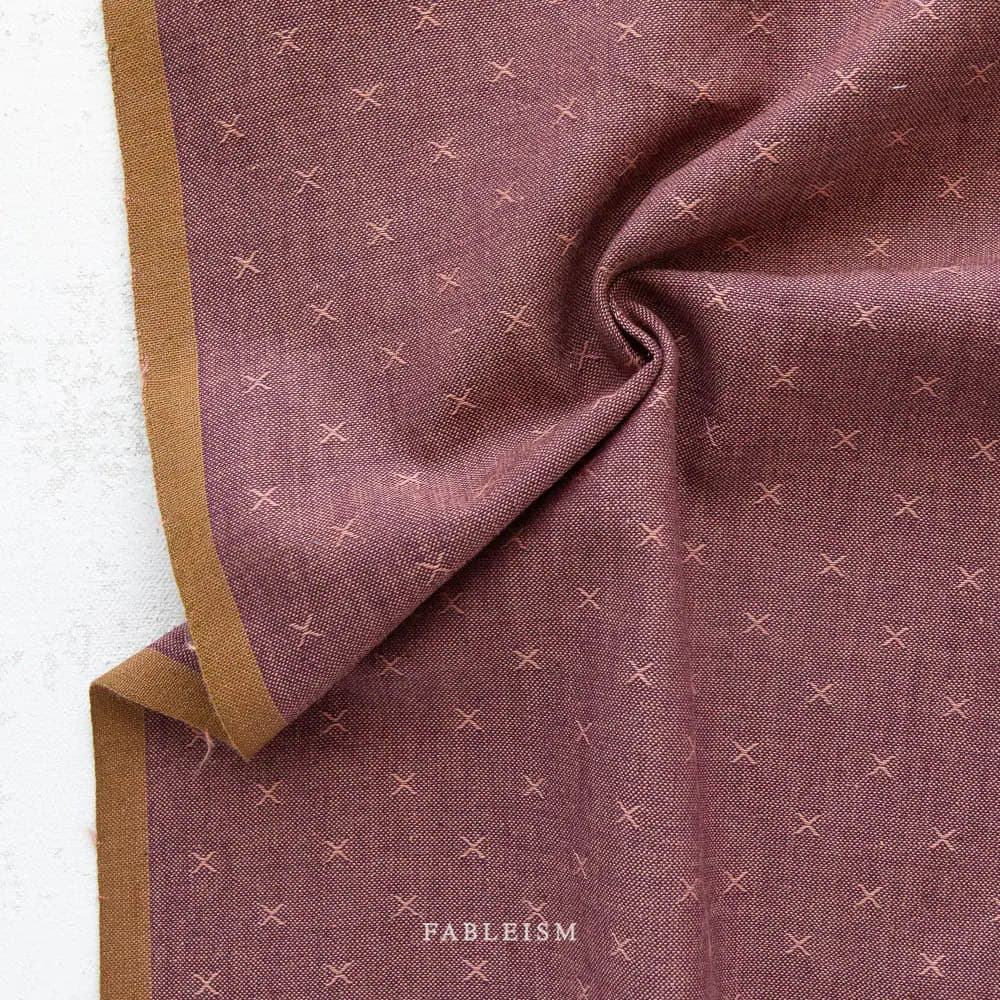 Sprout Wovens in MULBERRY - Fableism Supply Co | Yarn-Dyed Woven Fabric, 100% Cotton Fabric By the Yard