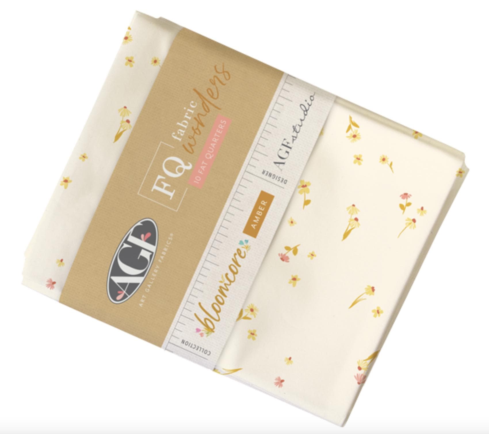 Bloomcore in AMBER by Art Gallery Fabrics | 10 Fat Quarter Bundle, Fabric Wonders | low volume floral prints in yellow, gold | AGF Studios - image 3