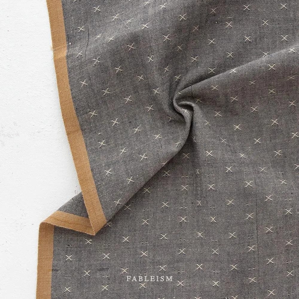 PEPPER - Sprout Wovens | Fableism Supply Co - yarn-dyed woven fabric, cotton, warm gray/charcoal, neutral