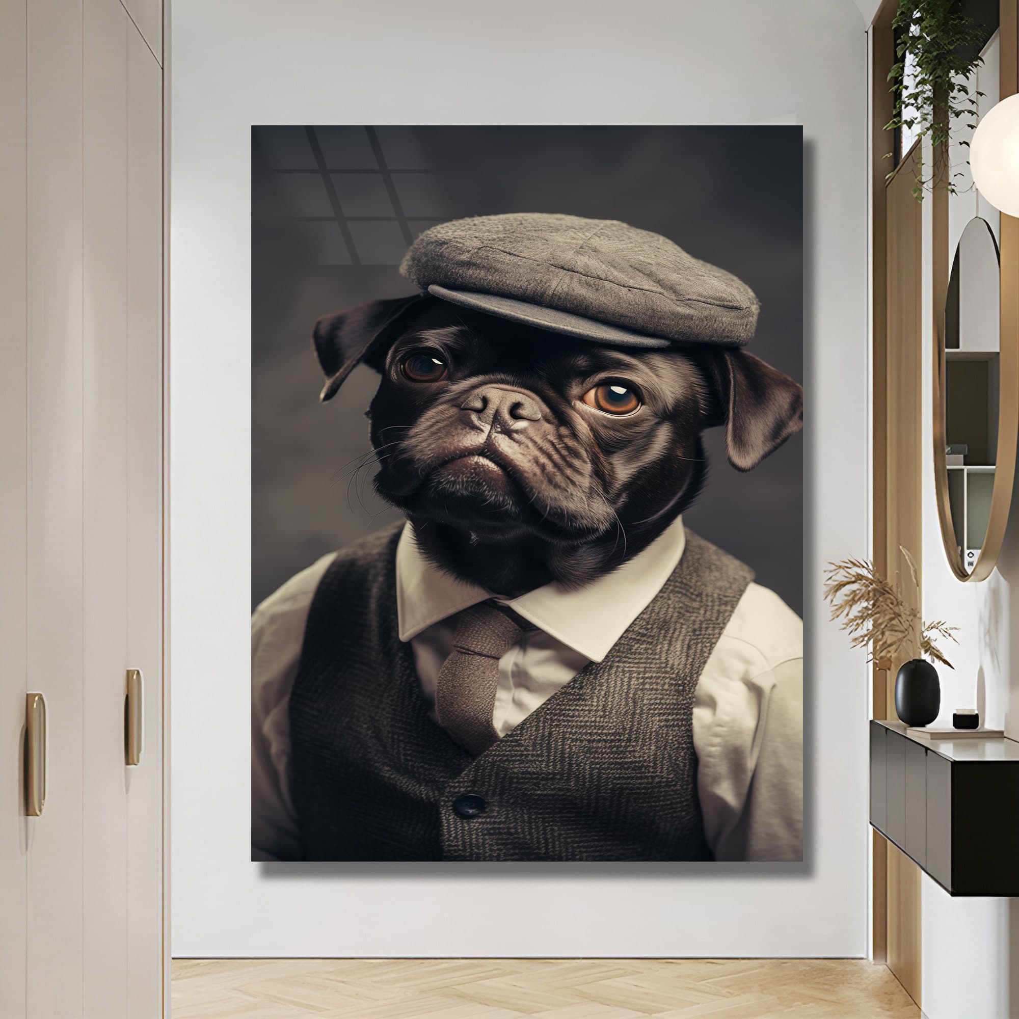 Funny Bulldog Wall Art, Bulldog Glass Print, Dog Wall Art, Nursery Wall Art, Office Wall Art Funny Wall Decor Gift For Friend, Wall Art Gift - image 4